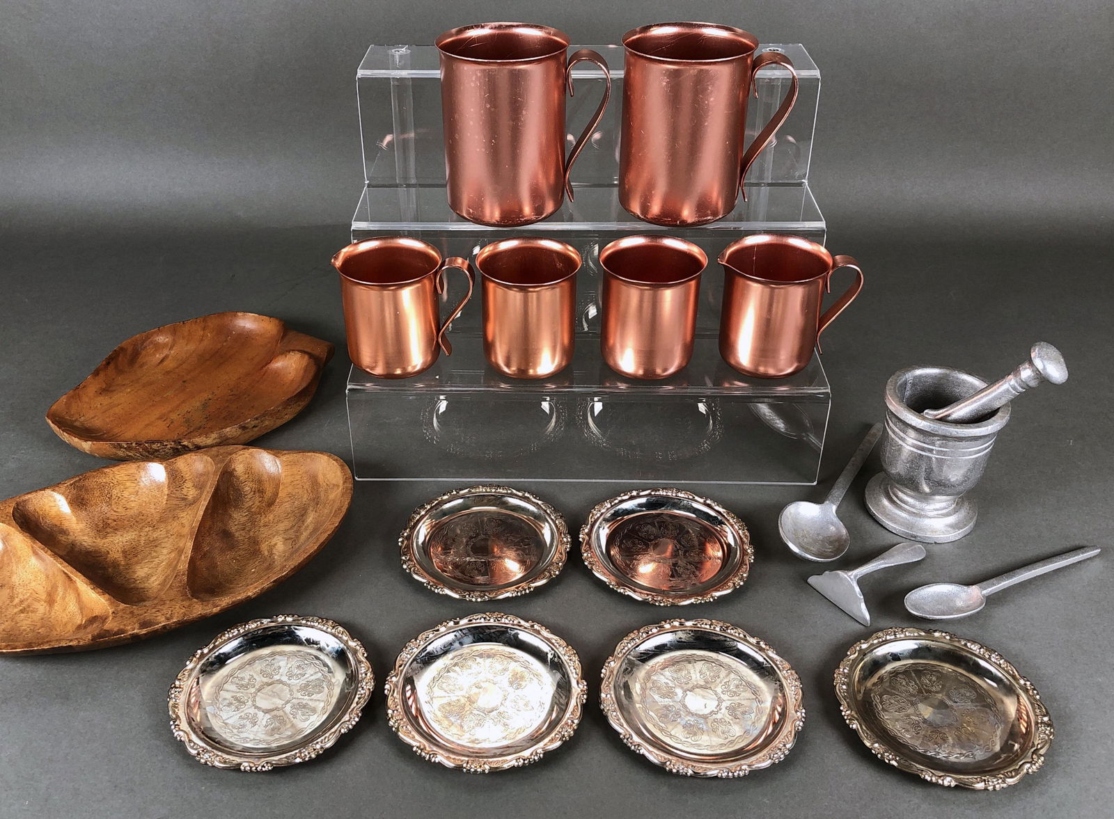MCM PEWTER ENTERTAINING ITEMS (1 of 7)
