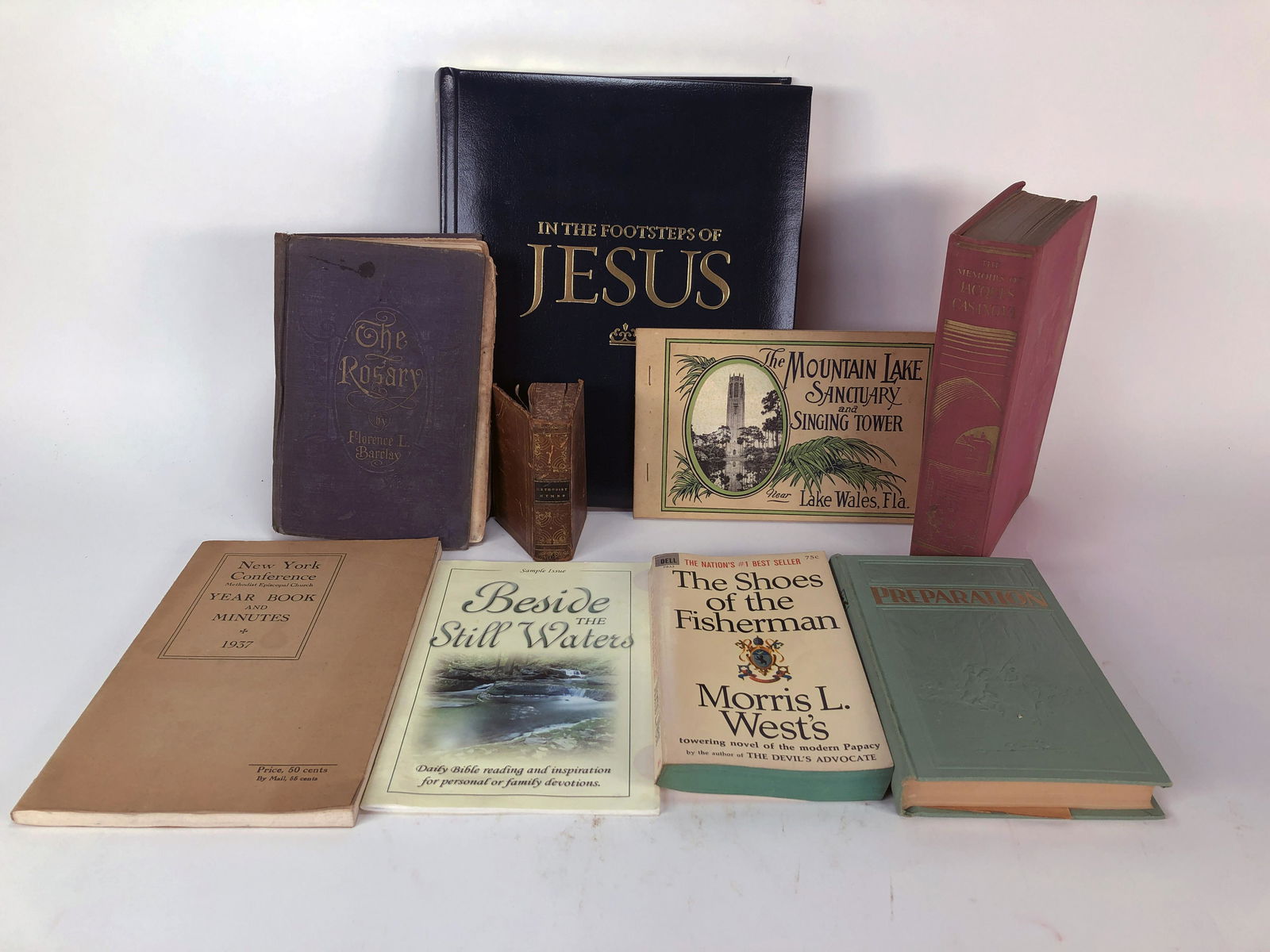 FAITH BASED BOOK LOT: FAITH BASED BOOK LOT Methodist Hymns - Rev. John Wesley, M. A. 1832. The Mountain Lake Sanctuary and Singing Tower near Lake Wales, Fla. New York conference Year Book and Minutes 1937.