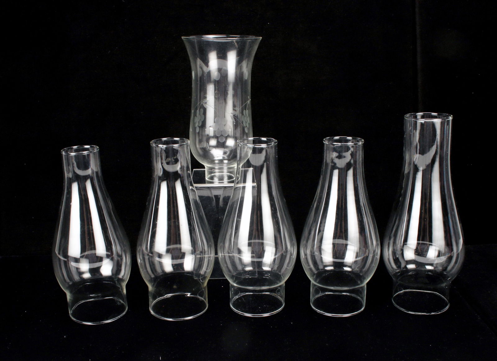 SIX HURRICANE SHADES FOR LAMPS (1 of 2)