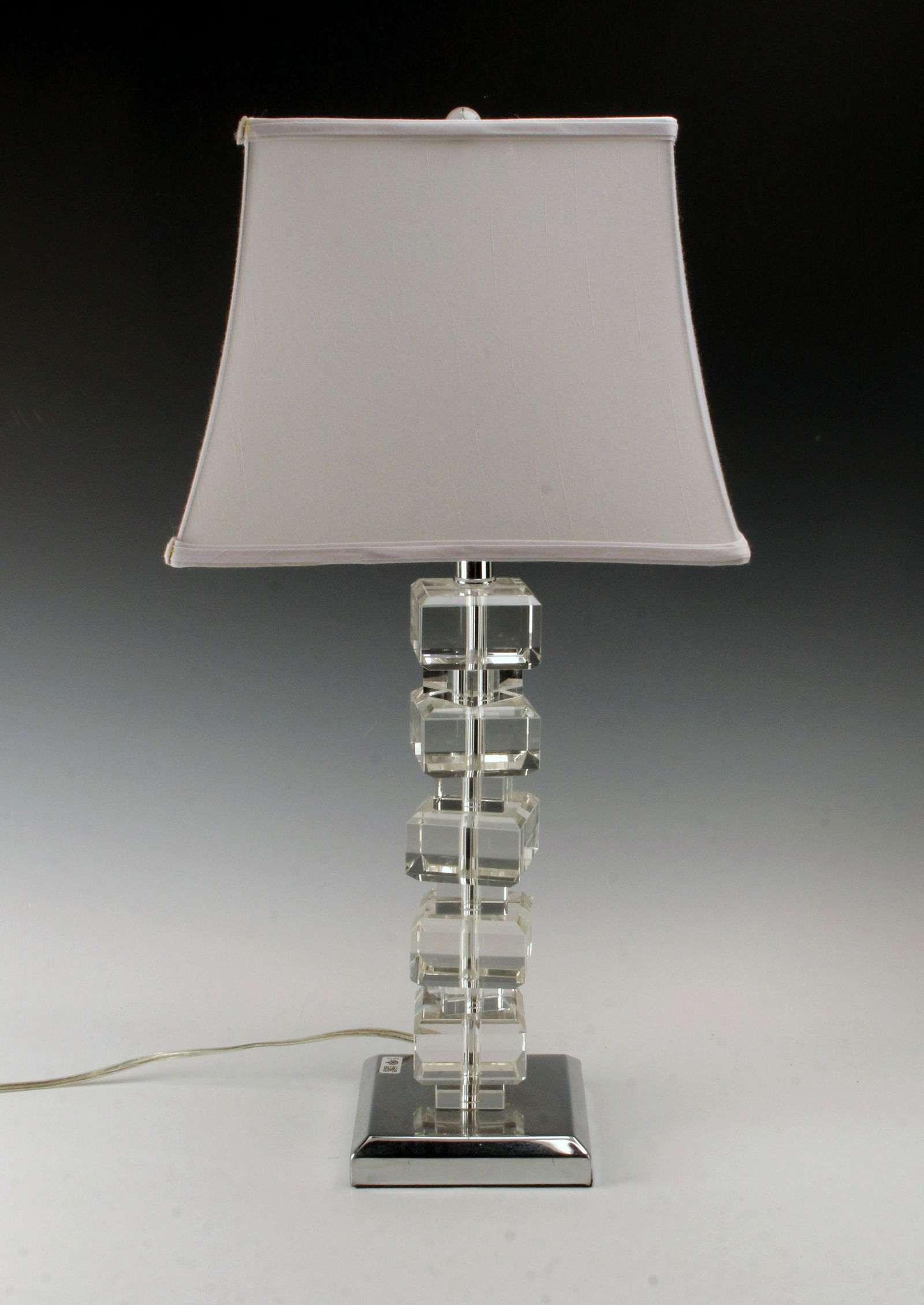 STACKED GLASS CUBE TABLE LAMP (1 of 2)
