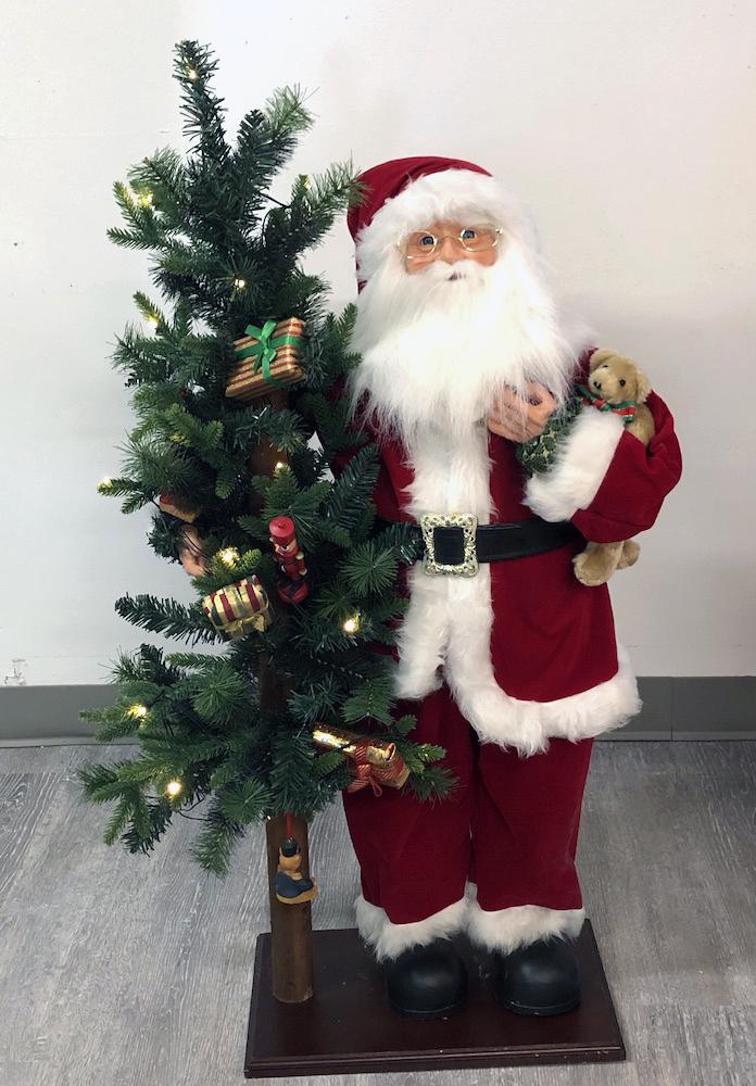 BATTERY OPERATED SANTA WITH CHRISTMAS TREE (1 of 5)