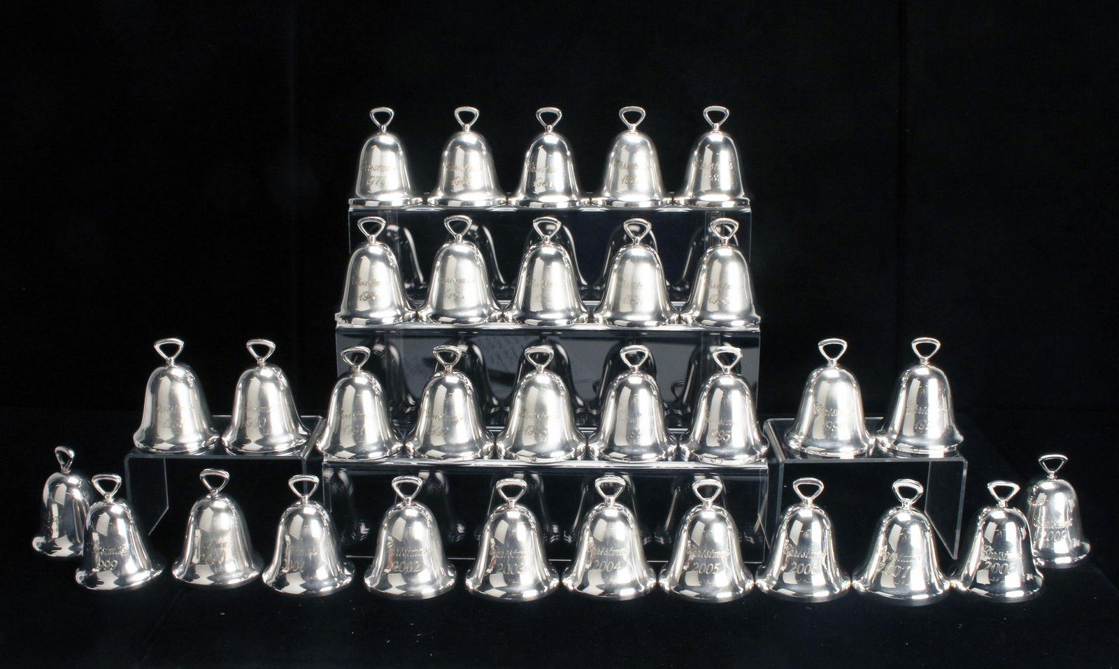 28 REED & BARTON DATED COMMEMORATIVE SILVER BELLS (1 of 5)