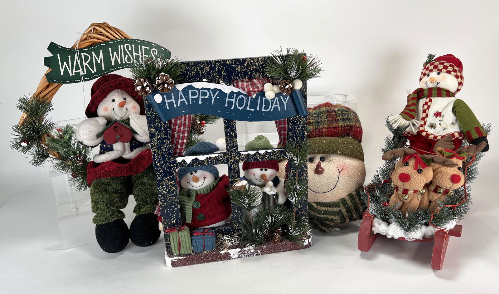 4 COUNTRY SNOWMEN DECOR (1 of 5)