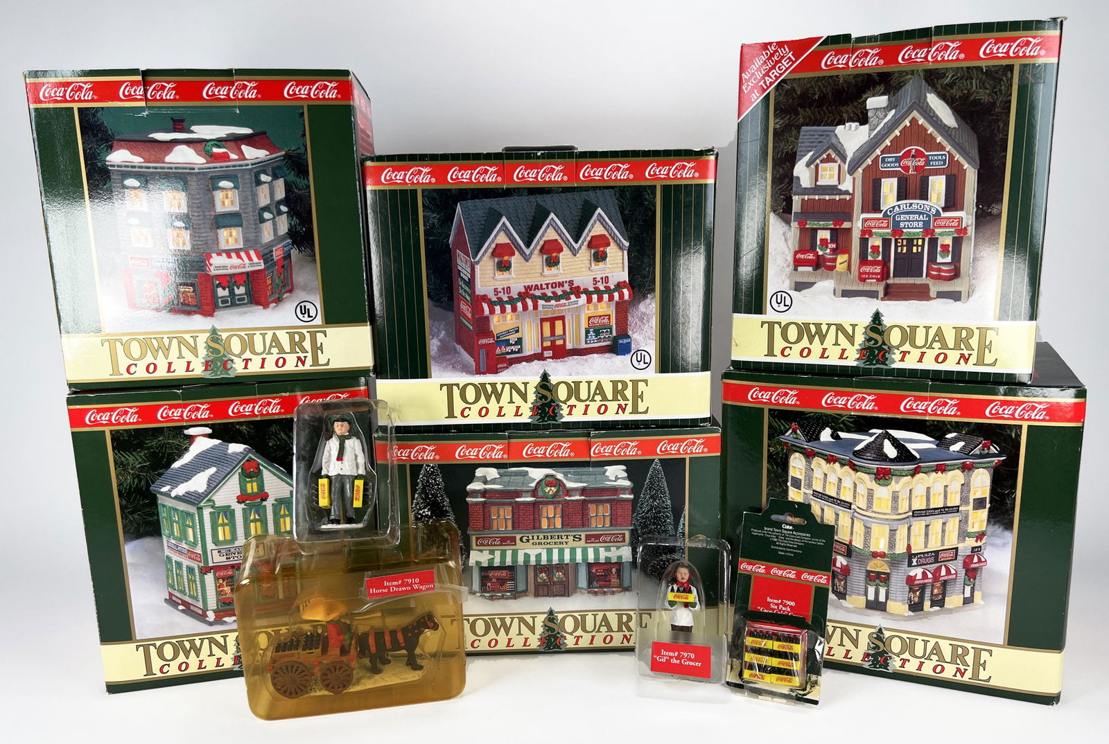 COCA COLA TOWN SQUARE VILLAGE COLLECTION IN BOX (1 of 6)