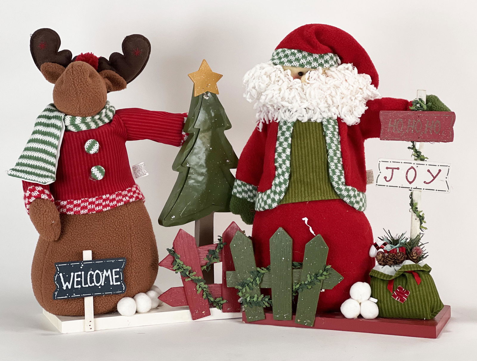 MOOSE AND SANTA PLUSH FIGURES (1 of 3)