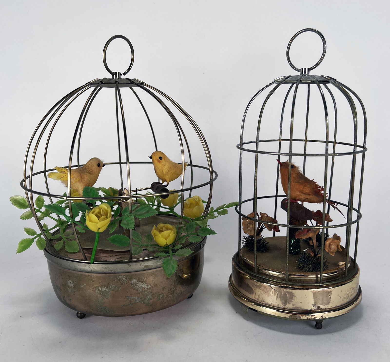 TWO MUSIC BOX BIRD CAGES (1 of 6)
