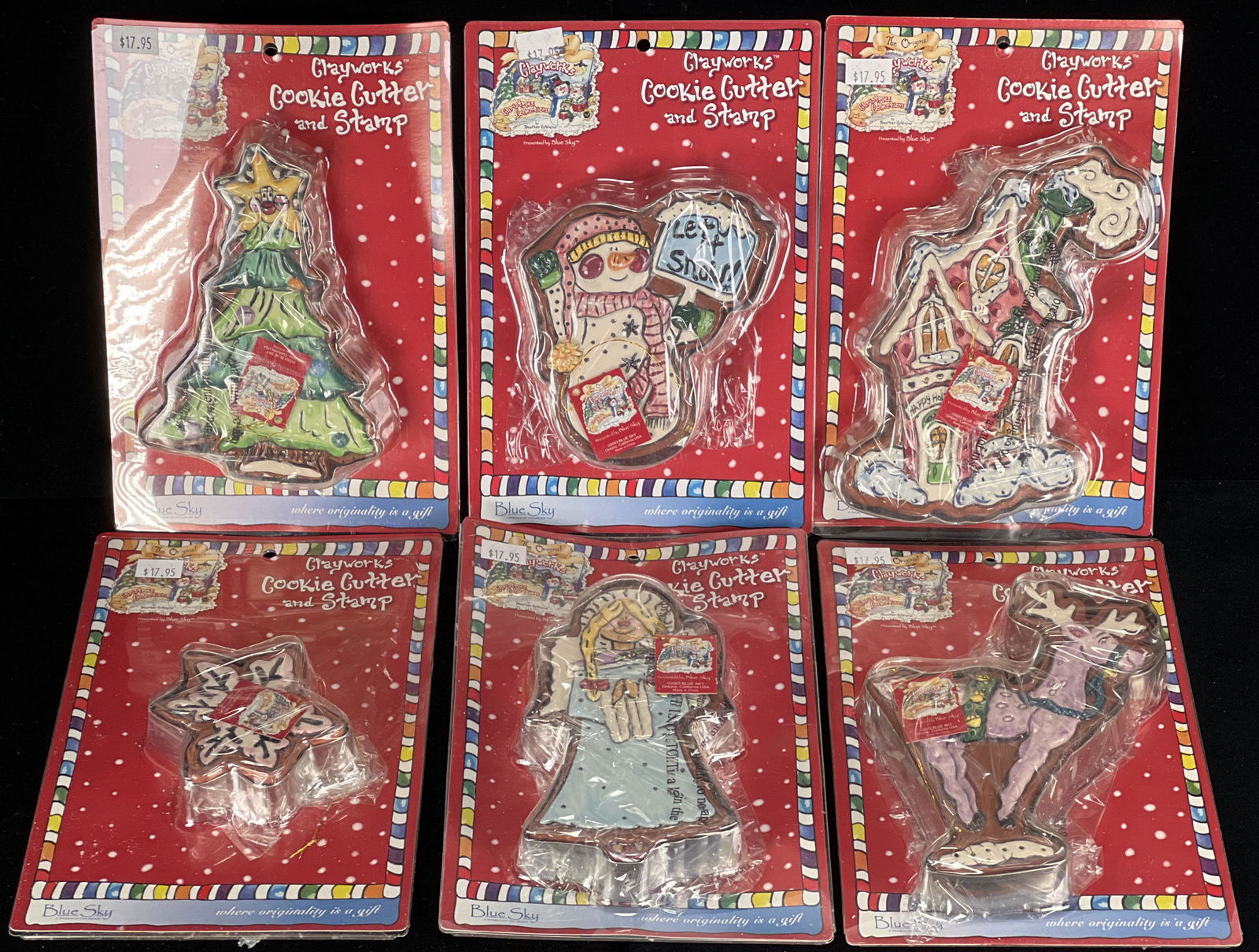 6 CLAYWORKS COOKIE CUTTERS & STAMPS IN PACKAGING (1 of 4)