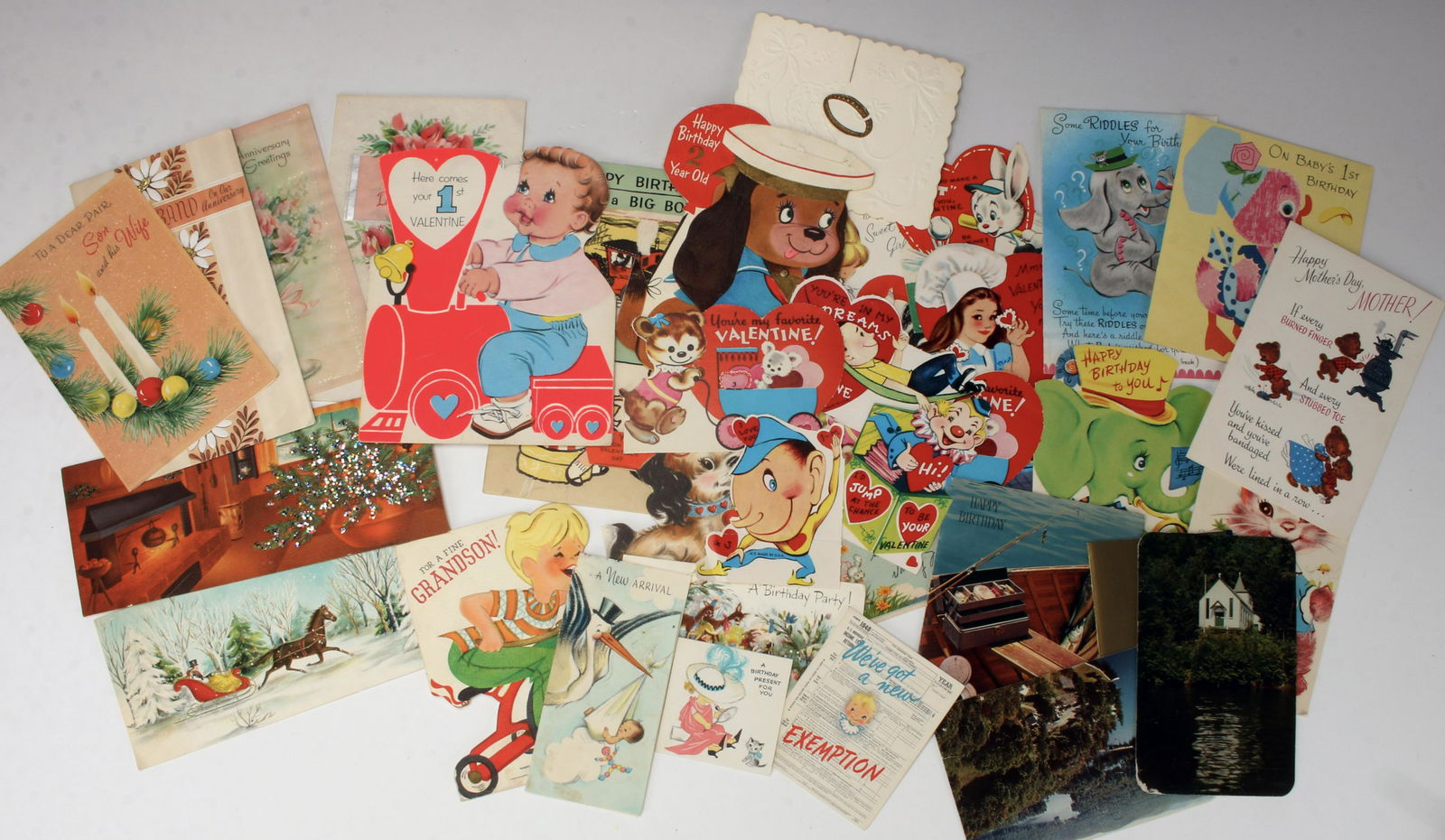 ASSEMBLED LOT VINTAGE GREETING CARDS 1960S (1 of 6)