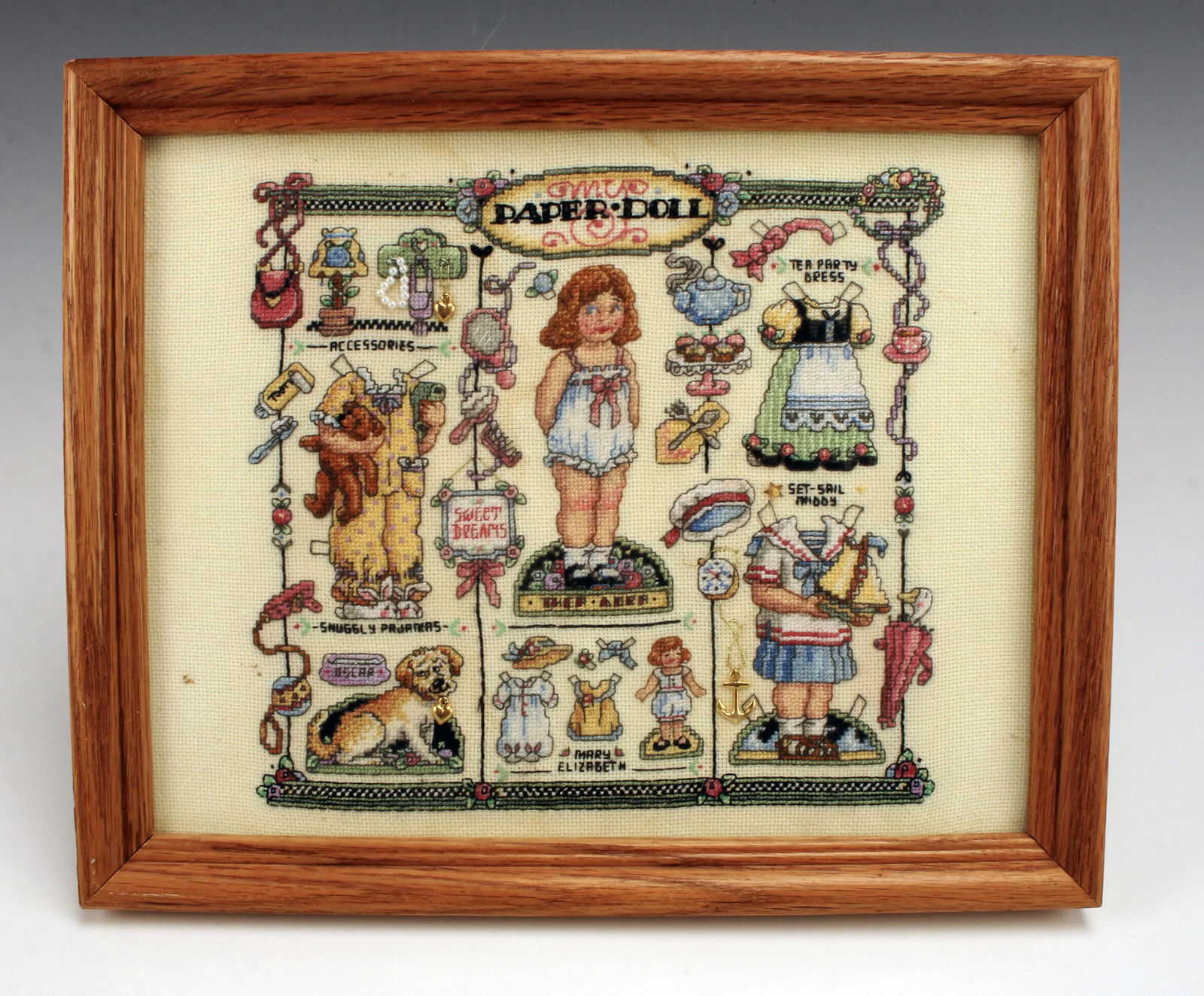 MY PAPER DOLL NEEDLEPOINT FRAMED ART (1 of 4)
