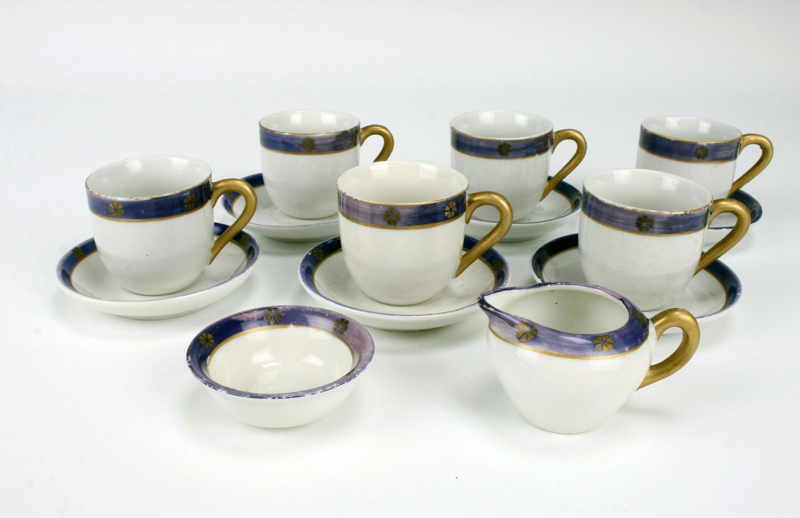 DEMITASSE CUPS SAUCERS SUGAR CREAMER (1 of 2)
