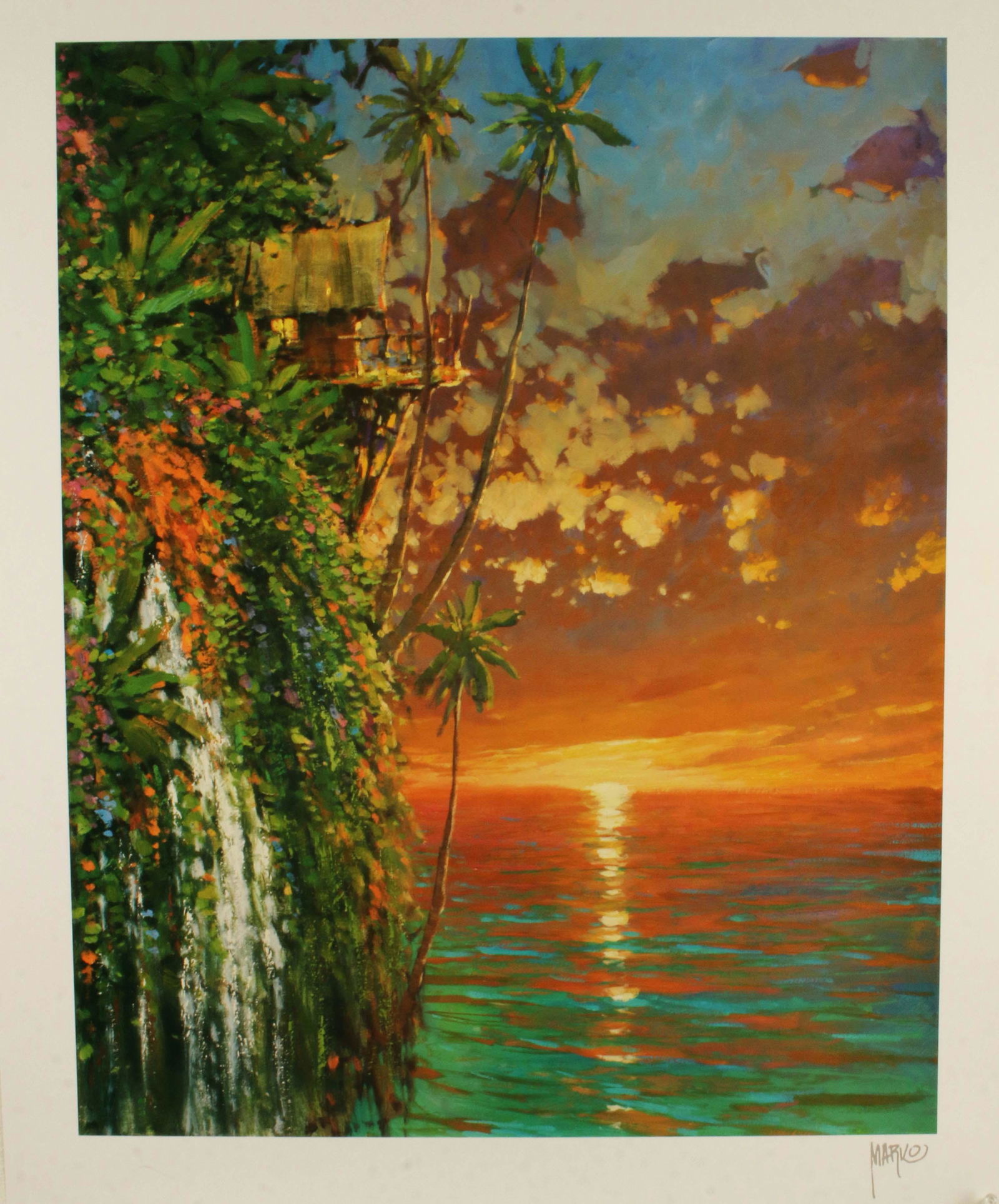 MARKO MAVROVICH I THINK OF YOU THIS TIME OF DAY SIGNED: MARKO MAVROVICH I THINK OF YOU THIS TIME OF DAY SIGNED Marko Mavrovich (1960-) Signed serigraph with Park West COA. Dated 2009 20 7/8" X 16 3/4"</