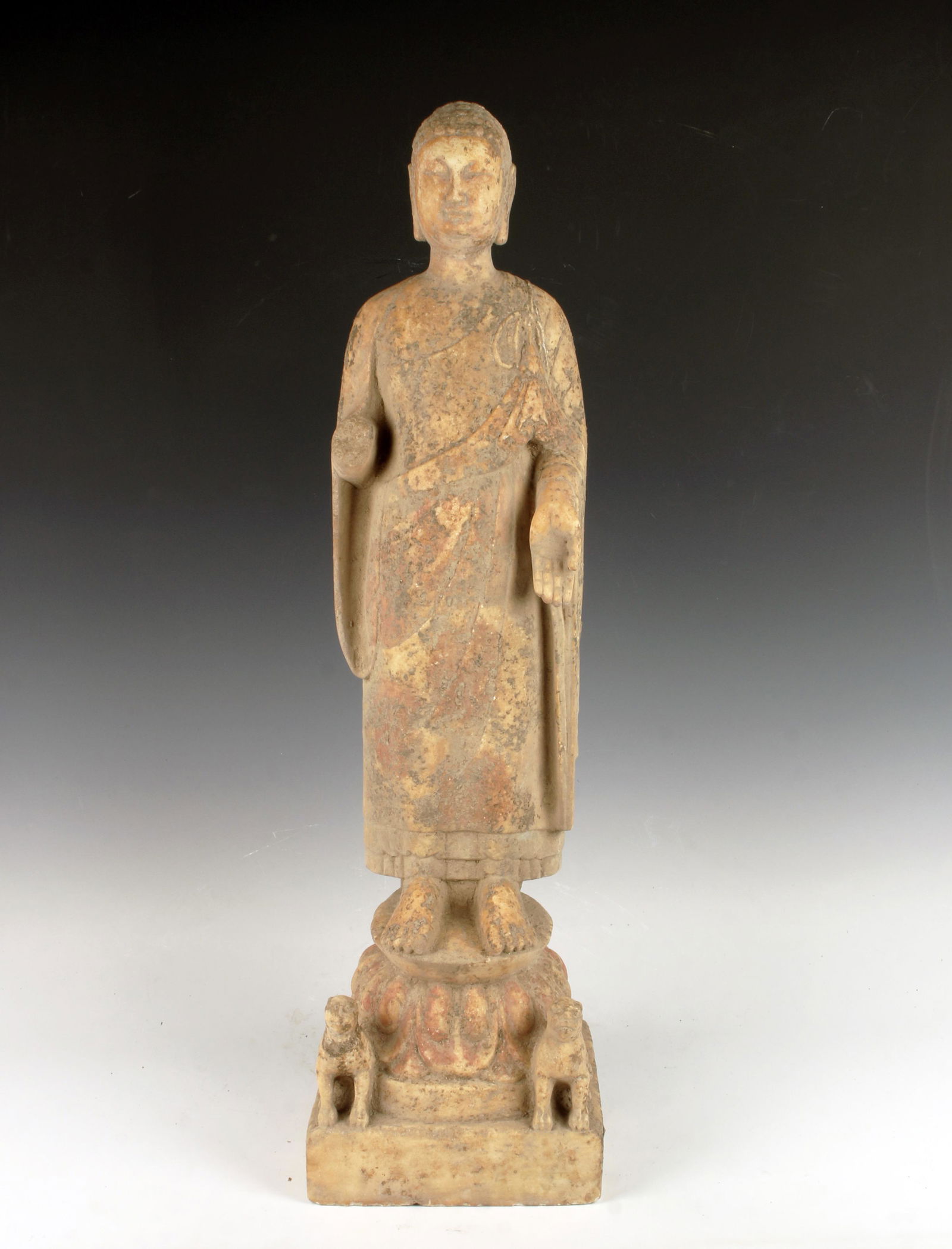 TALL STONE STANDING BUDDHA (1 of 9)