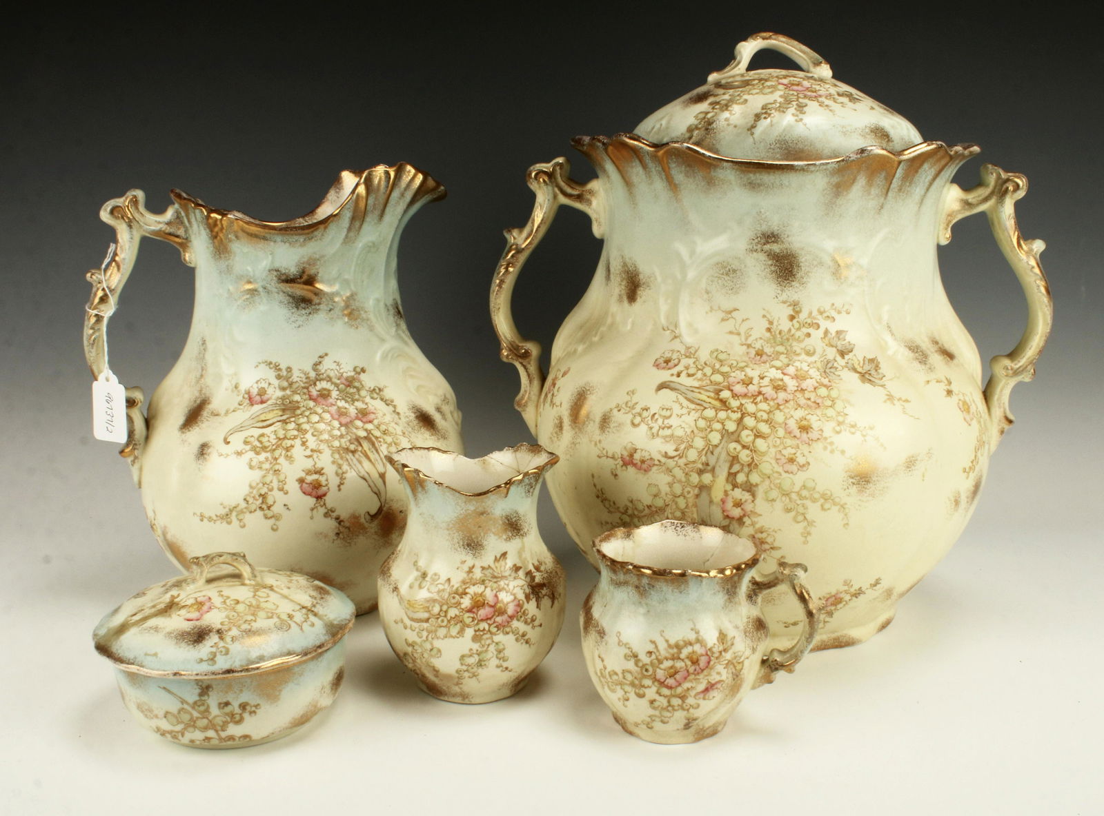 MADDOCK'S LAMBERTON WORKS PORCELAIN DRESSER SET (1 of 4)