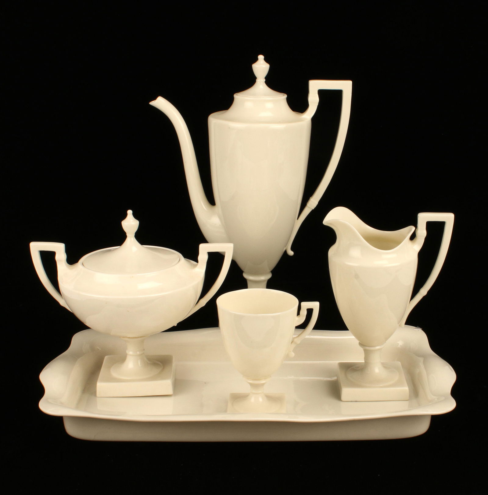 AMERICAN BELLEEK ANTIQUE COFFEE SET (1 of 13)