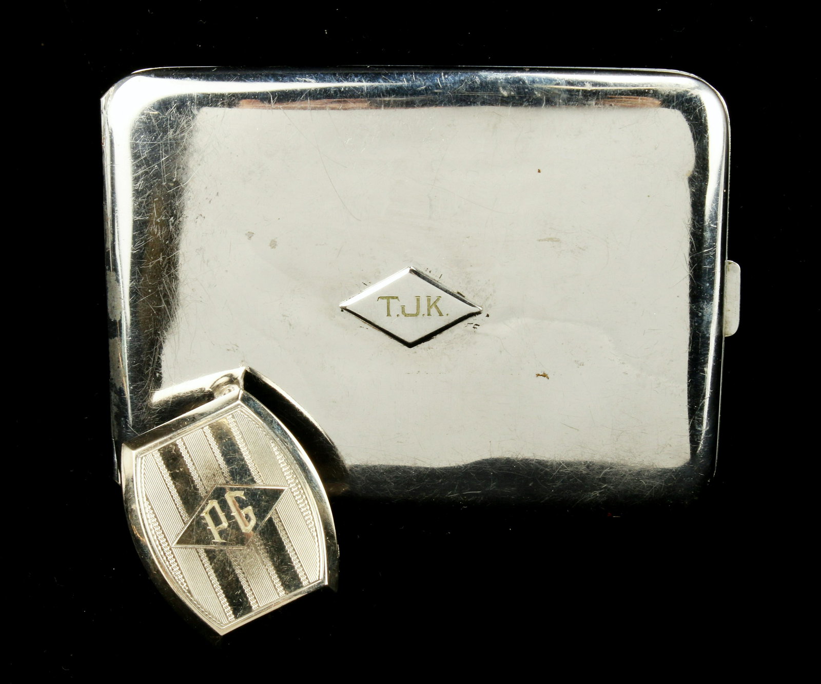 VINTAGE RONSON CIGARETTE CASE & MONEY CLIP (1 of 4)