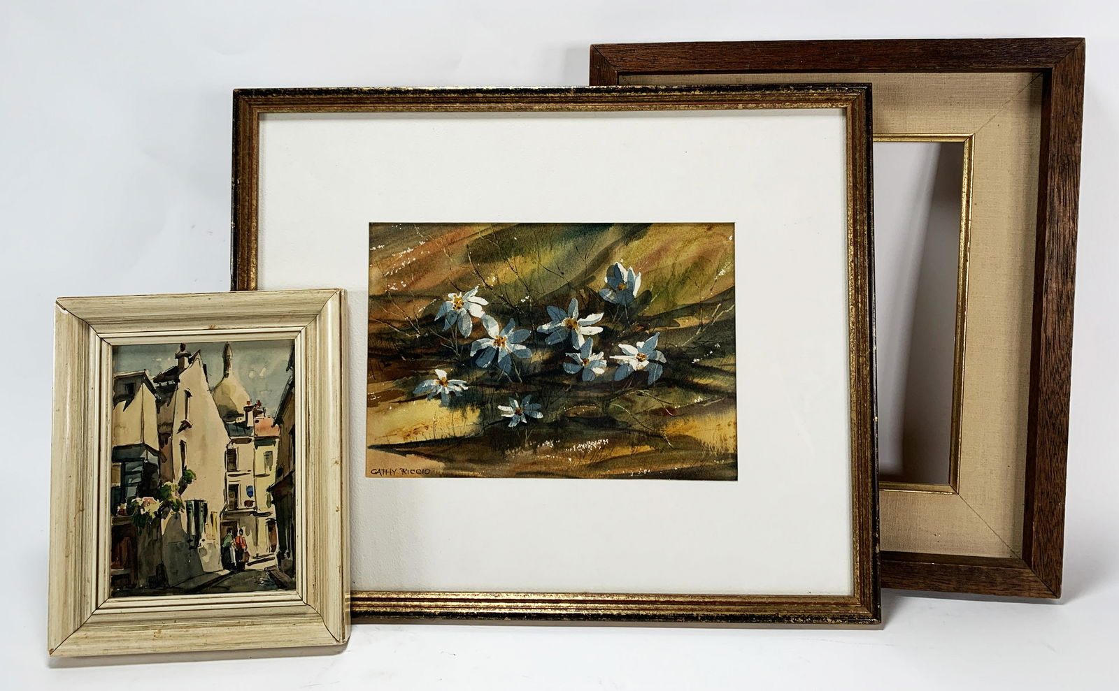 TWO VINTAGE PAINTINGS & FRAME (1 of 6)