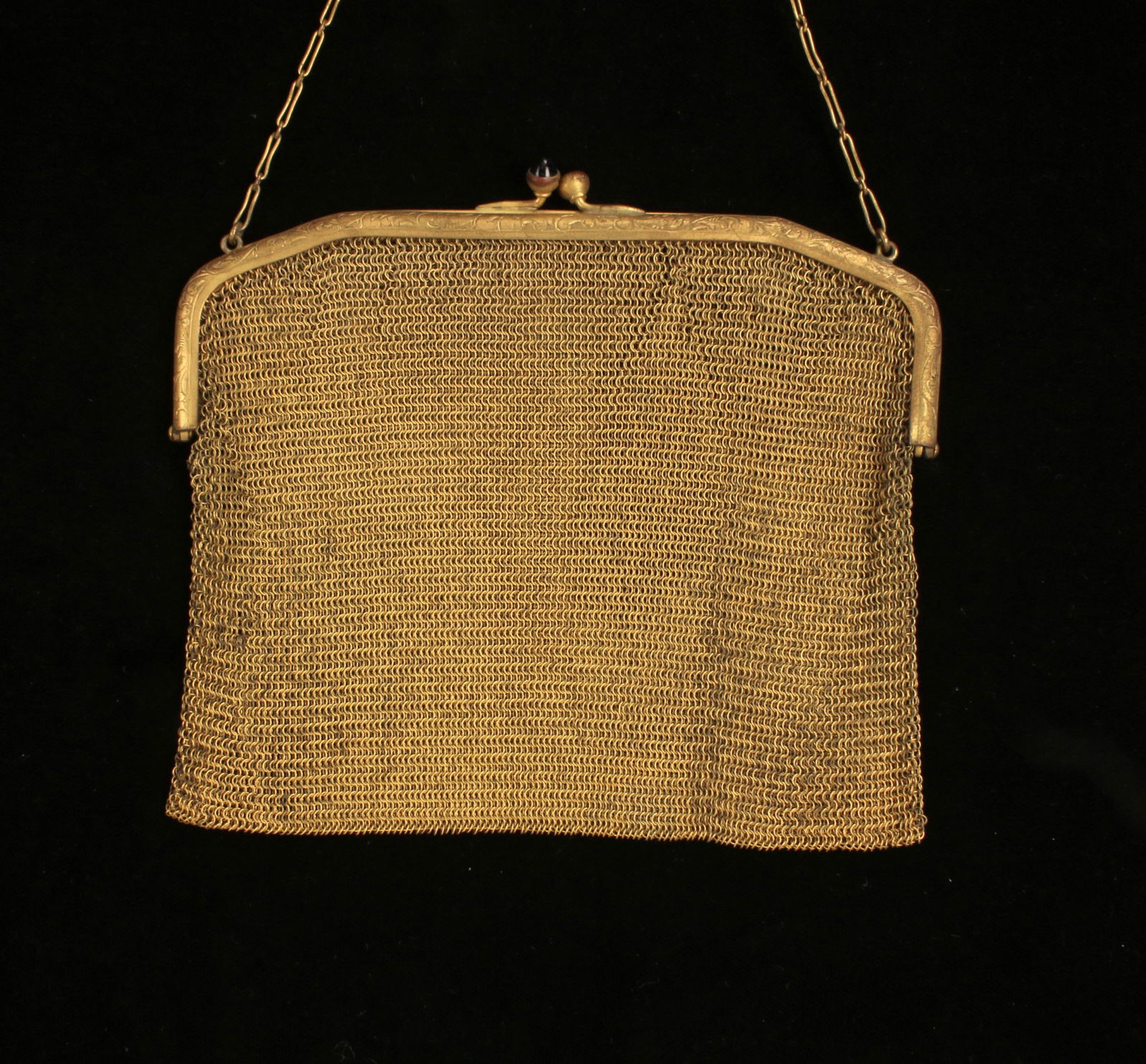 ANTIQUE GOLD MESH PURSE CIRCA 1920S (1 of 5)