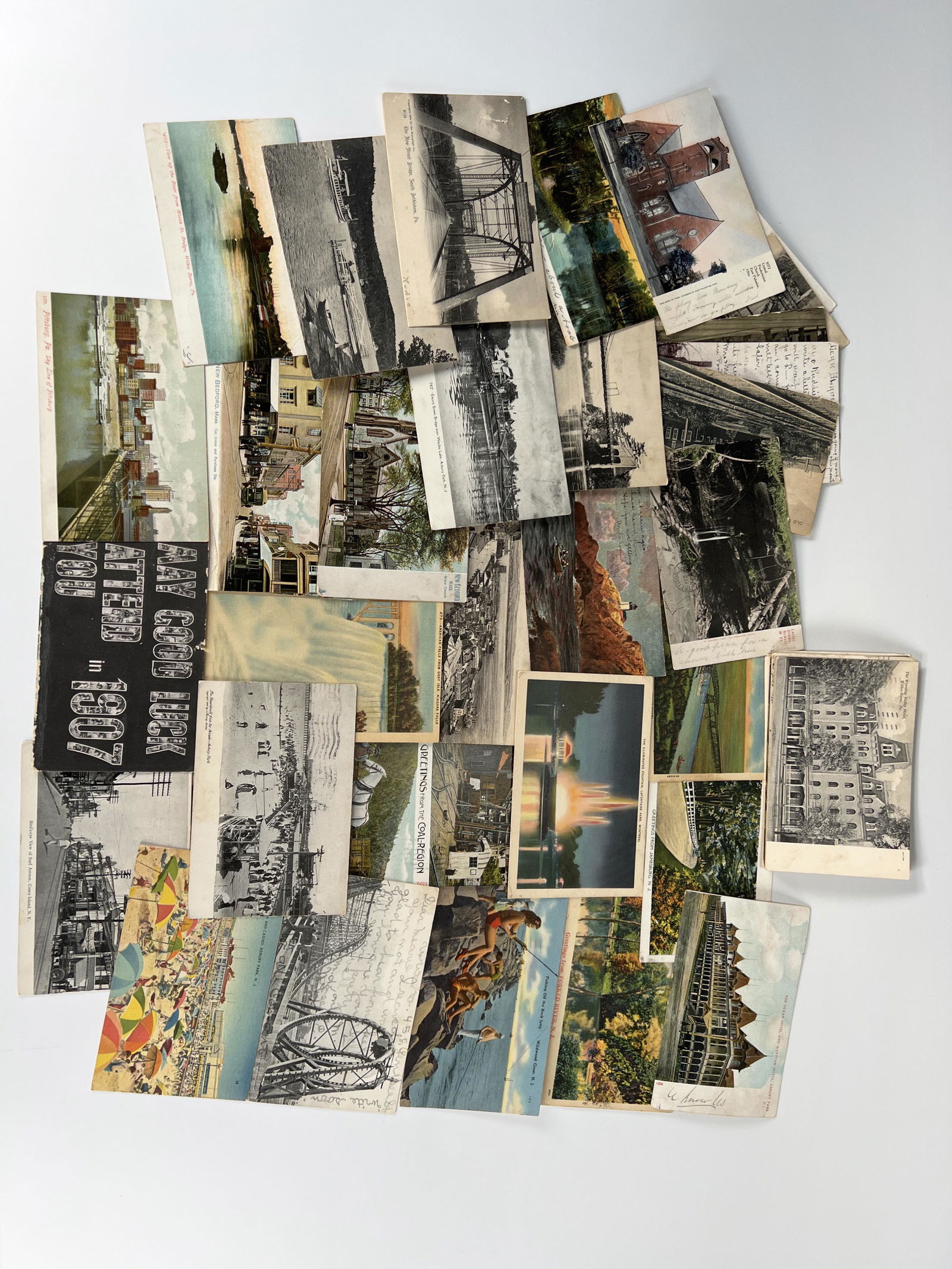 VINTAGE POST CARDS LOT EARLY 1904 - 1955 (1 of 7)