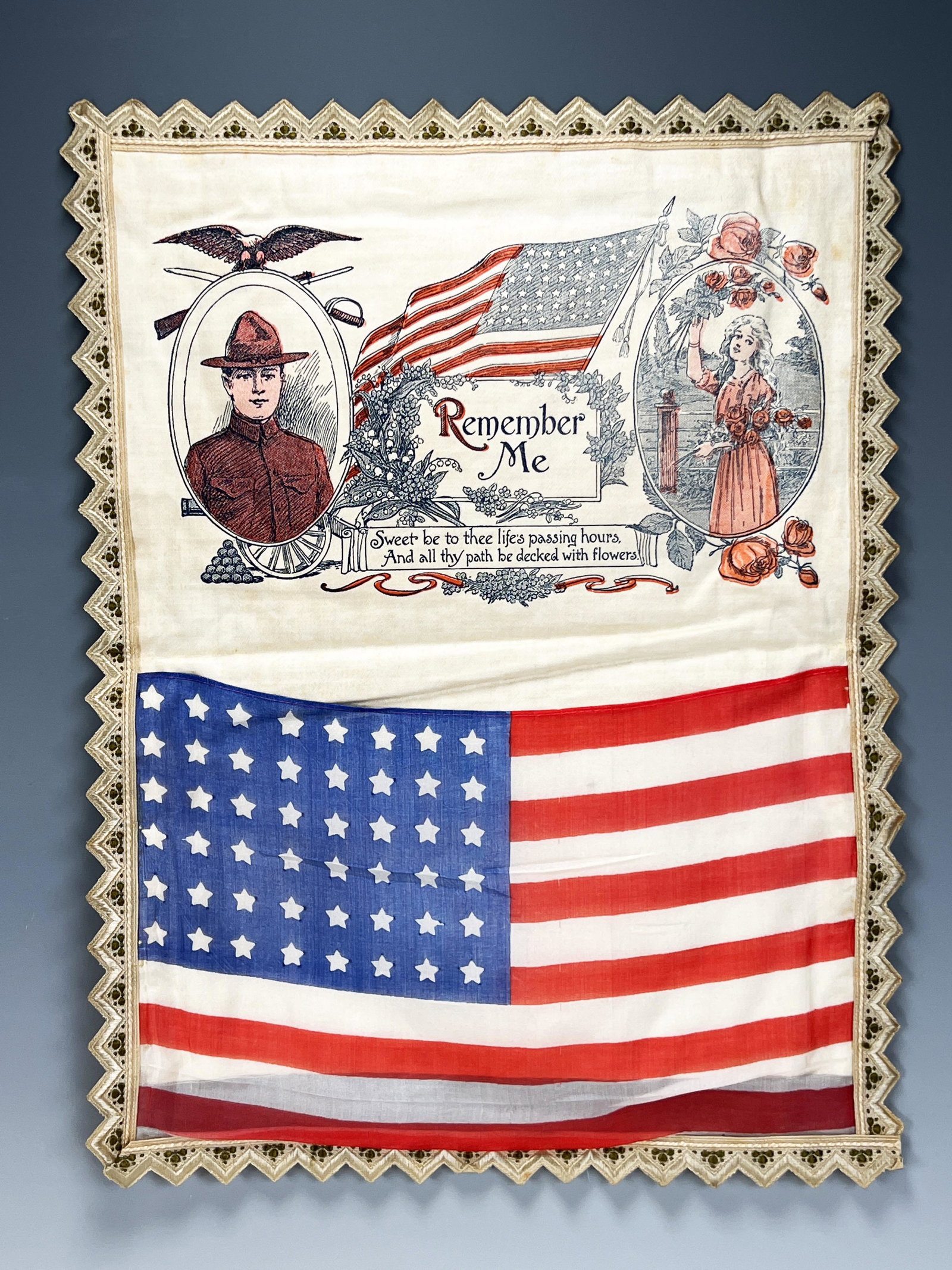 WWI SOUVENIR REMEMBER ME PILLOW CASE (1 of 6)