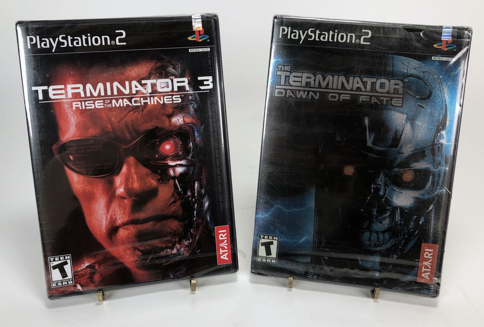 2 FACTORY SEALED TERMINATOR PLAYSTATION 2 VIDEO GAMES PS2: 2 FACTORY SEALED TERMINATOR PLAYSTATION 2 VIDEO GAMES PS2 Factory Sealed copies of Terminator 3 Rise of the Machines and Terminator Dawn of Fate. Come with me if you want to bid.