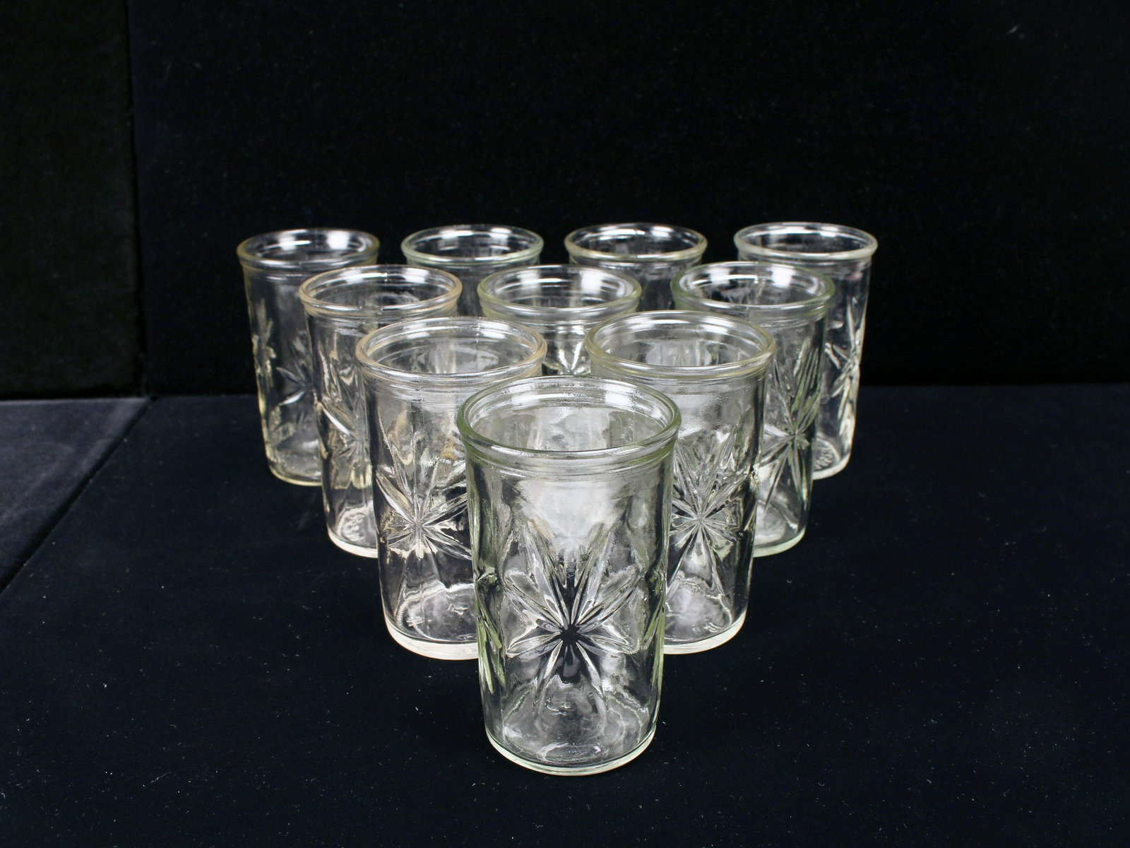 10 VINTAGE ANCHOR HOCKING STAR BURST JUICE GLASSES (1 of 4)
