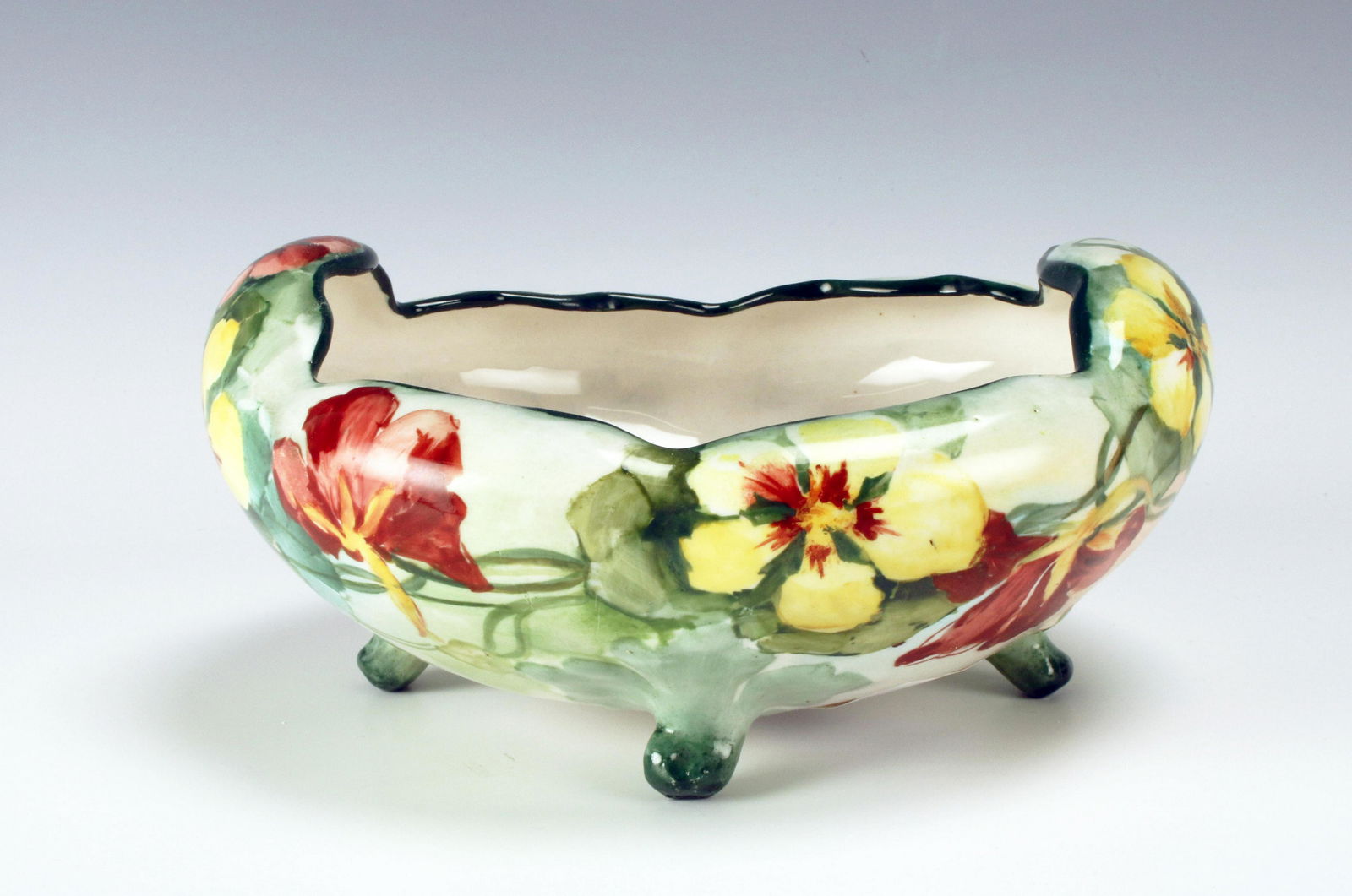 HAND PAINTED FLORAL CONTINENTAL BOWL (1 of 6)