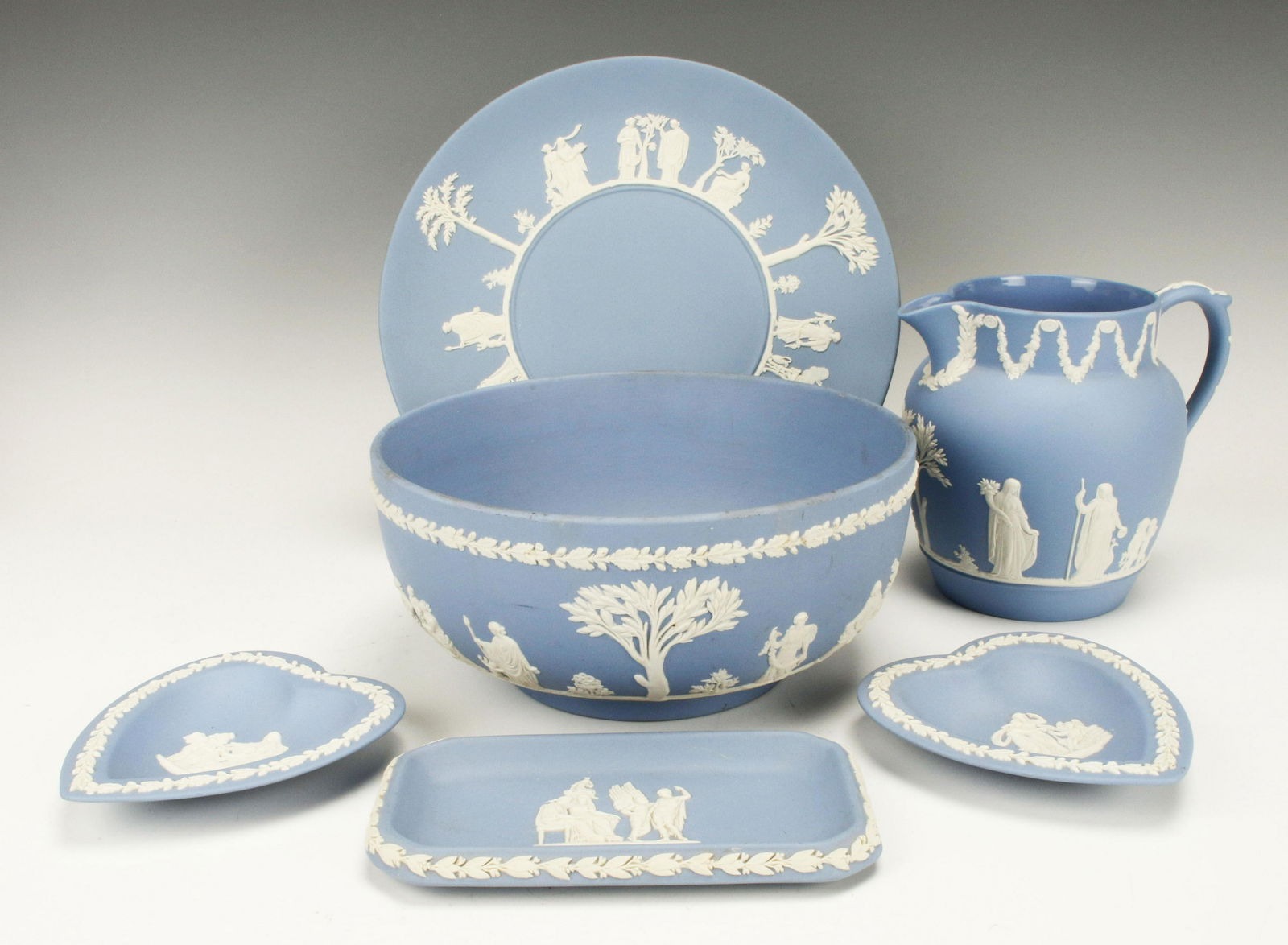 WEDGWOOD BLUE JASPERWARE LOT (1 of 5)
