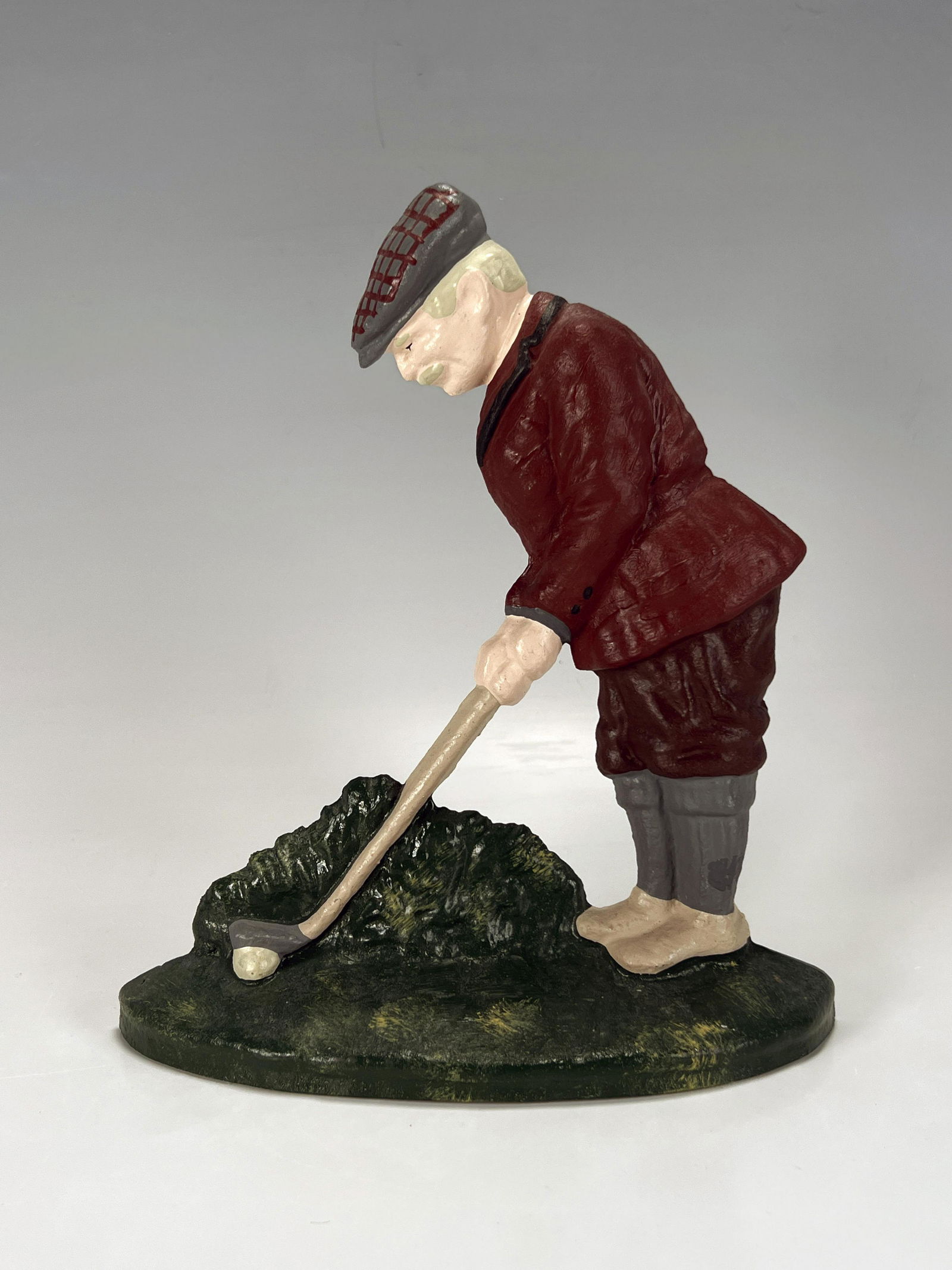 CAST IRON HERITAGE METAL CRAFT GOLFER DOORSTOP (1 of 4)