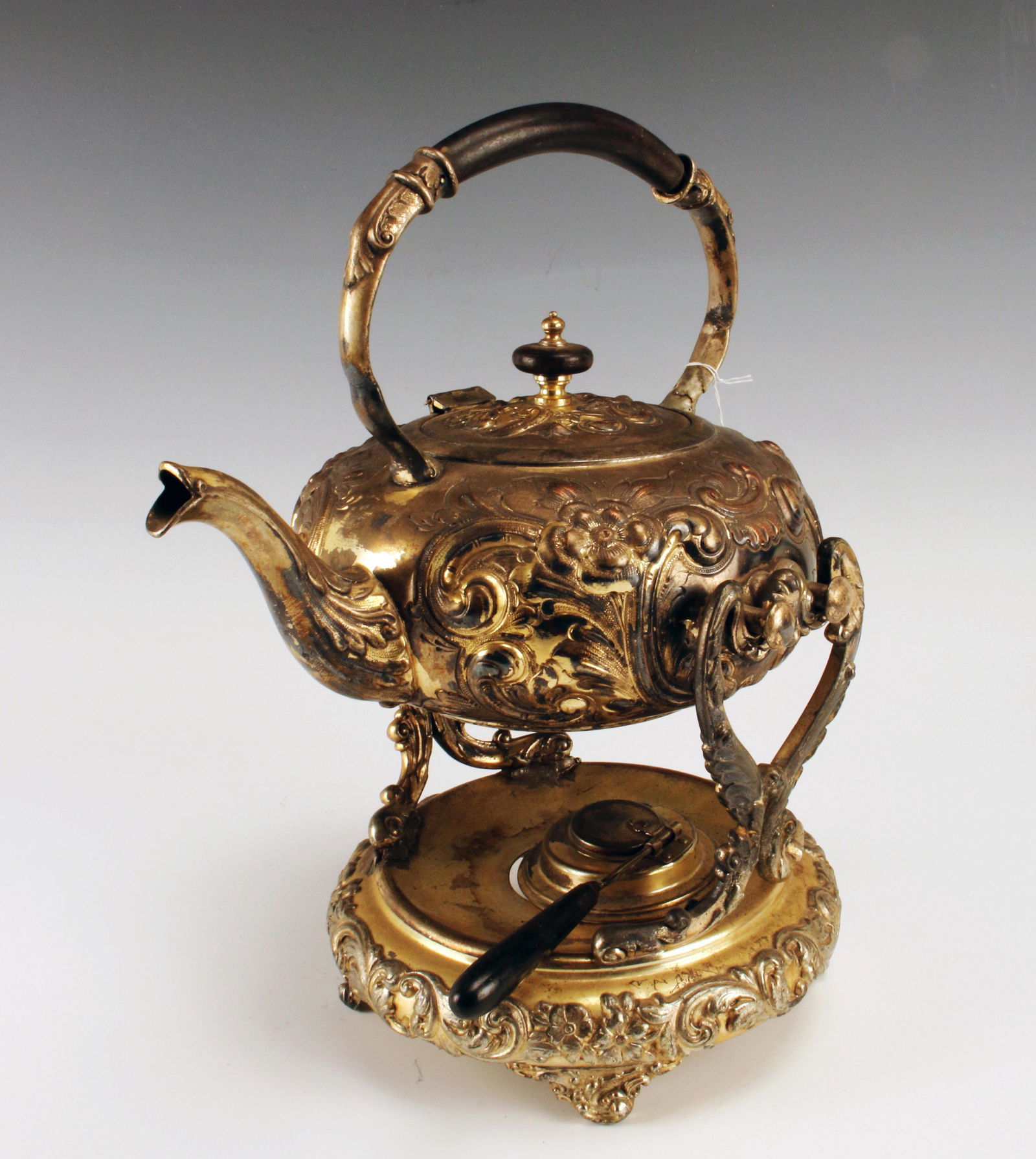 VINTAGE ENGLISH SILVER REPOUSSE TEAPOT (1 of 7)