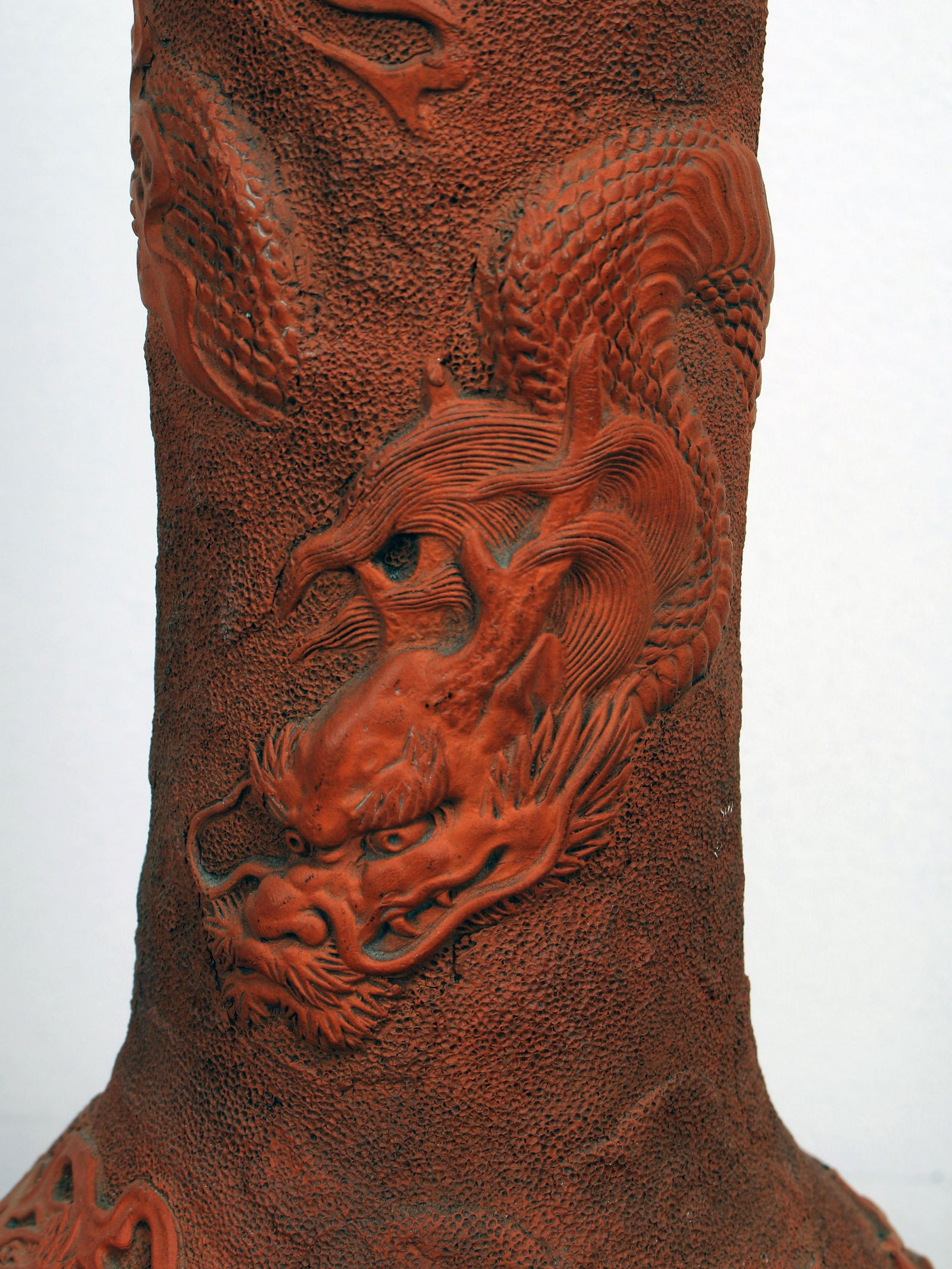 TALL TERRA COTTA ASIAN STYLE LAMP (1 of 6)