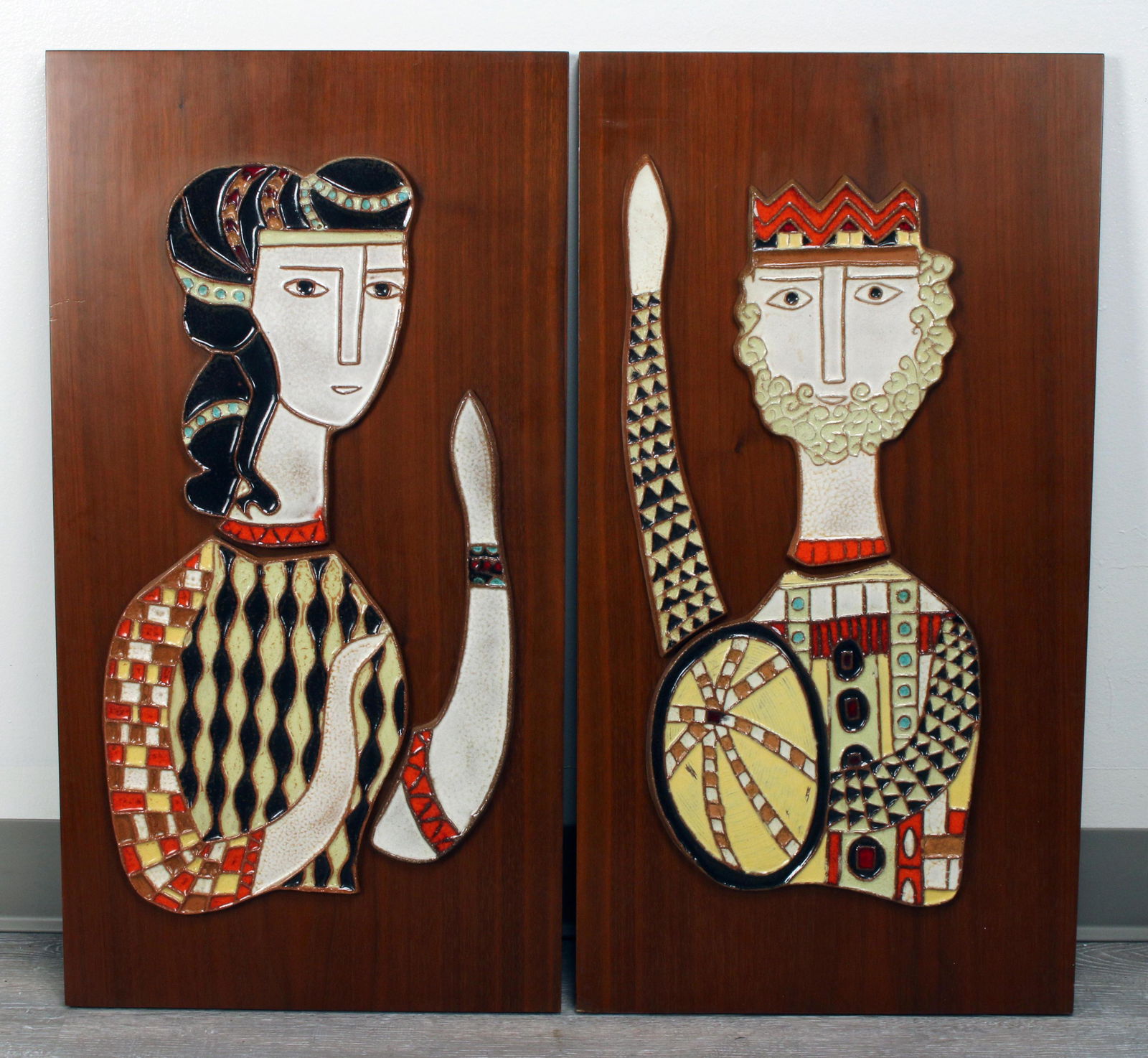 TWO MID CENTURY ENAMEL PLAQUES (1 of 6)
