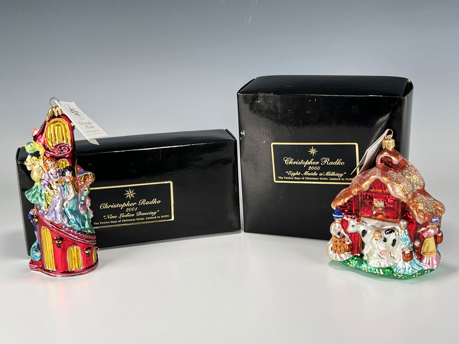 TWO CHRISTOPHER RADKO TWELVE DAYS OF CHRISTMAS IN BOX (1 of 3)