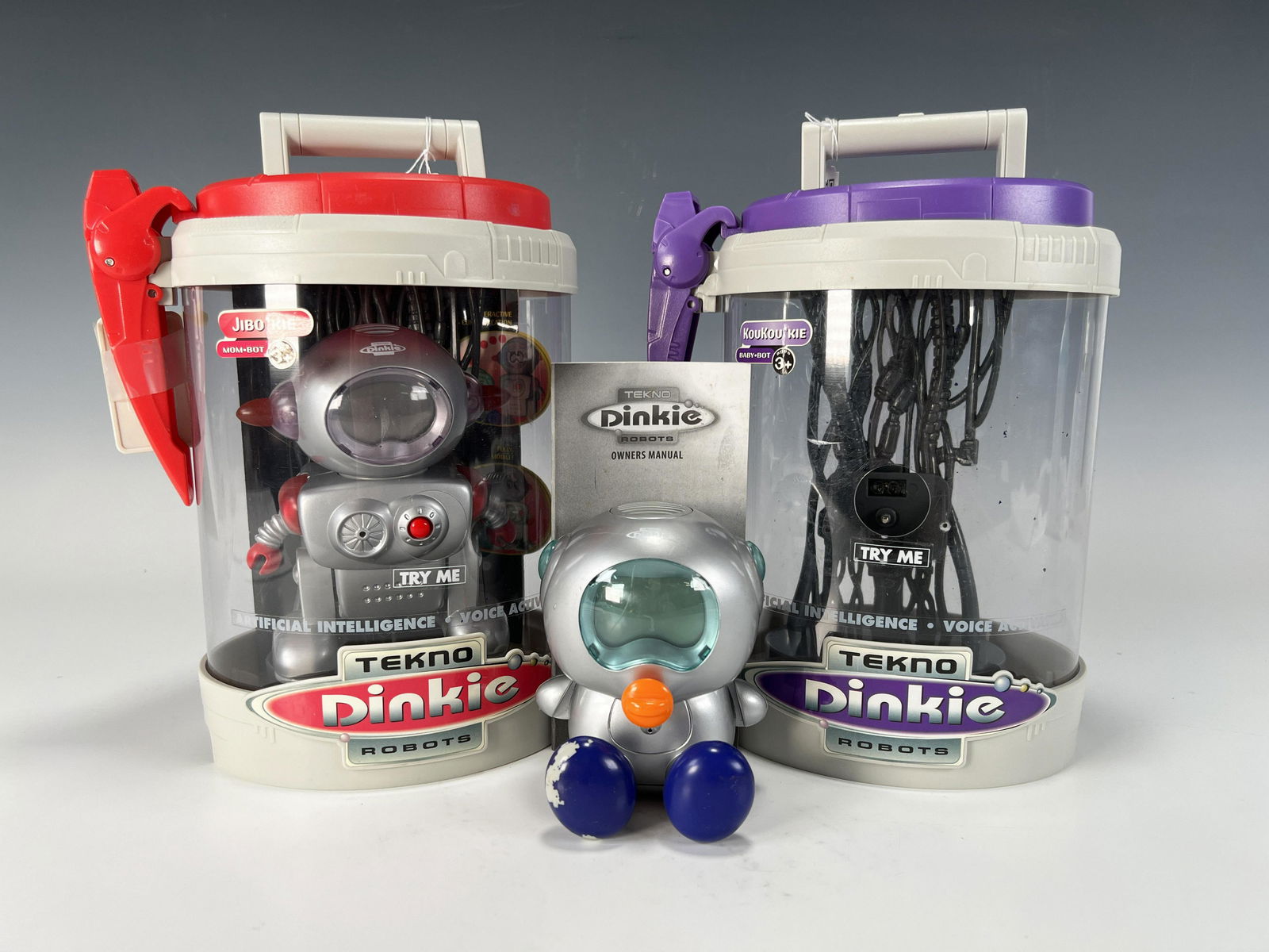 TWO TEKNO DINKIE ROBOTS IN PACKAGE (1 of 5)
