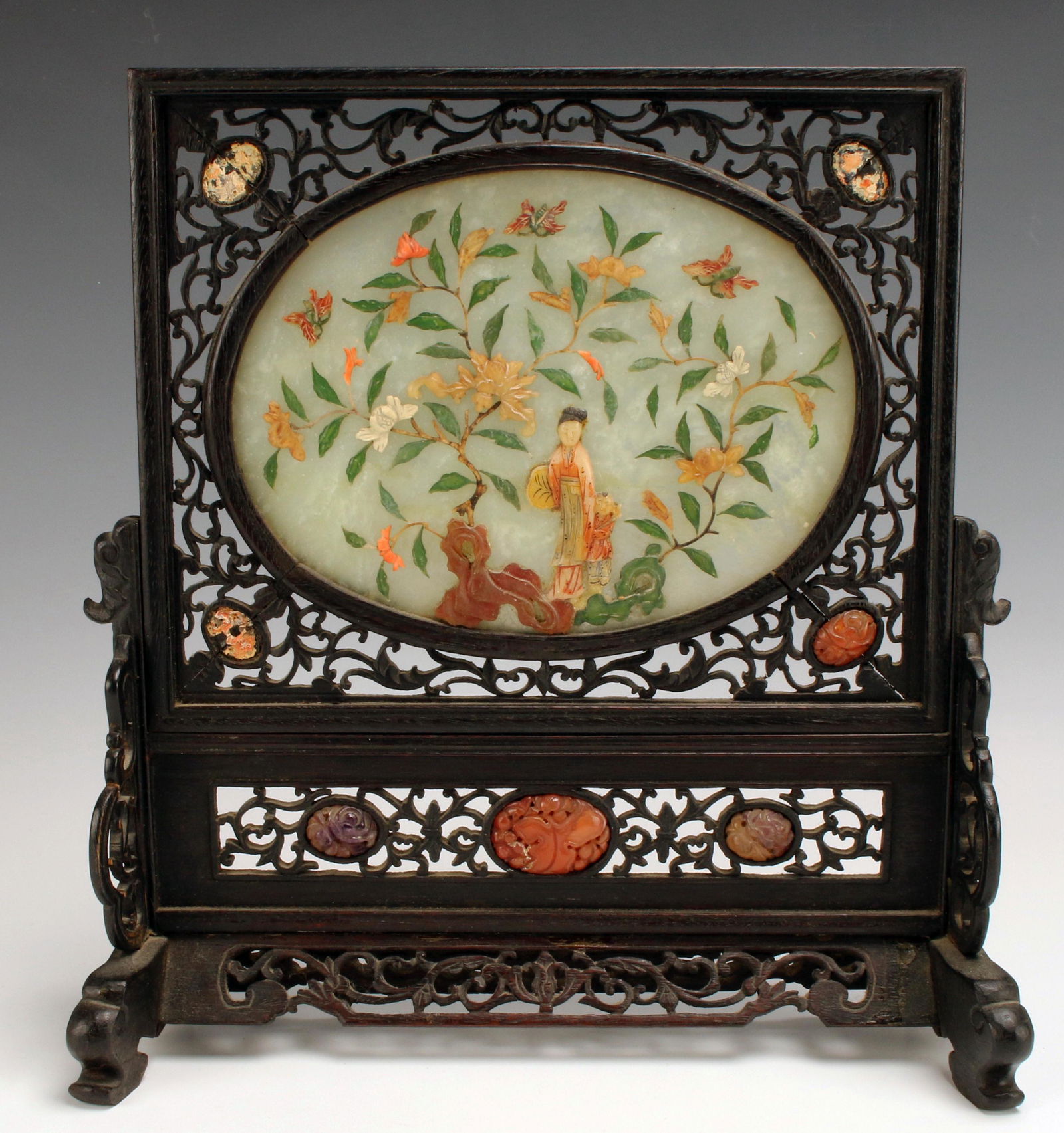 CHINESE HARD STONE TABLE SCREEN (1 of 9)