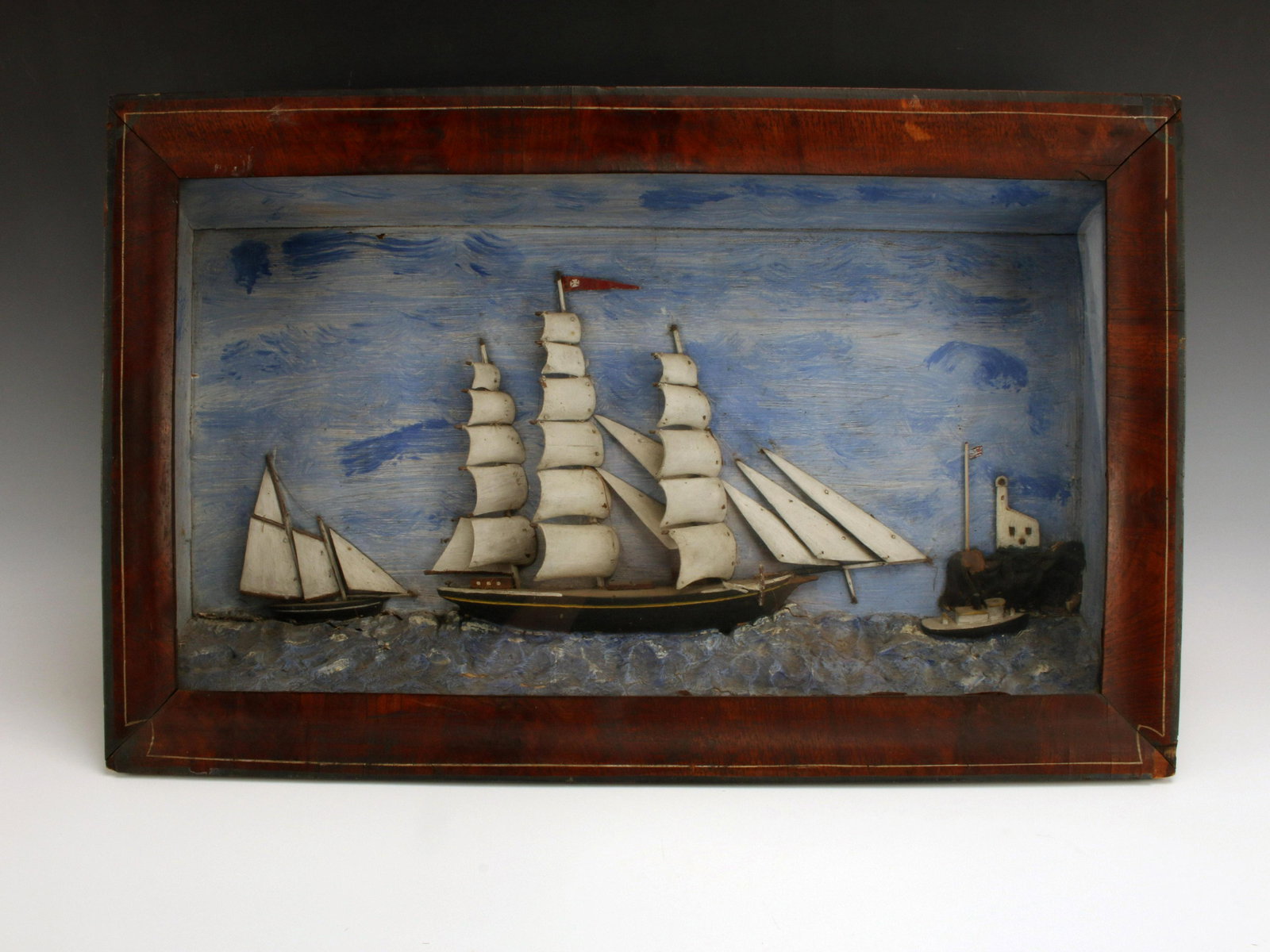 SHADOWBOX DIORAMA OF SAILBOATS (1 of 6)
