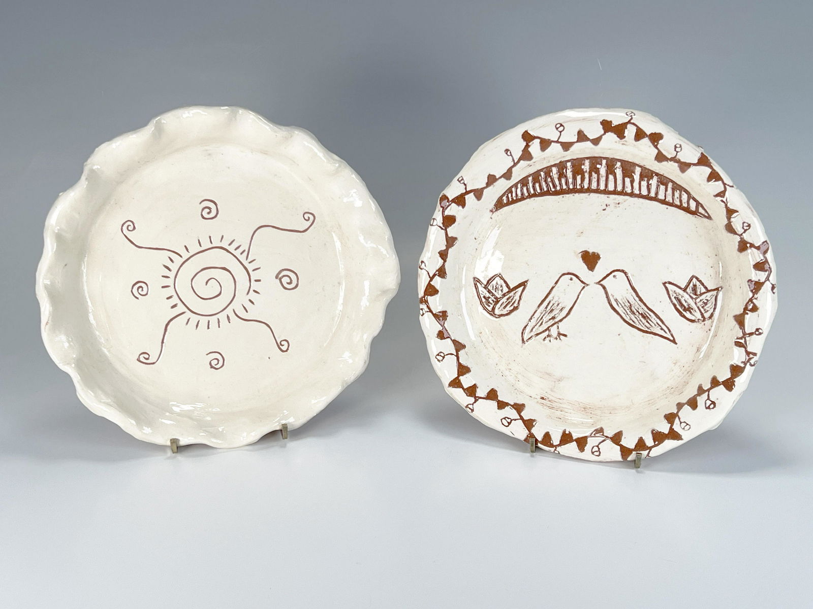 TWO CERAMIC PLATES (1 of 4)