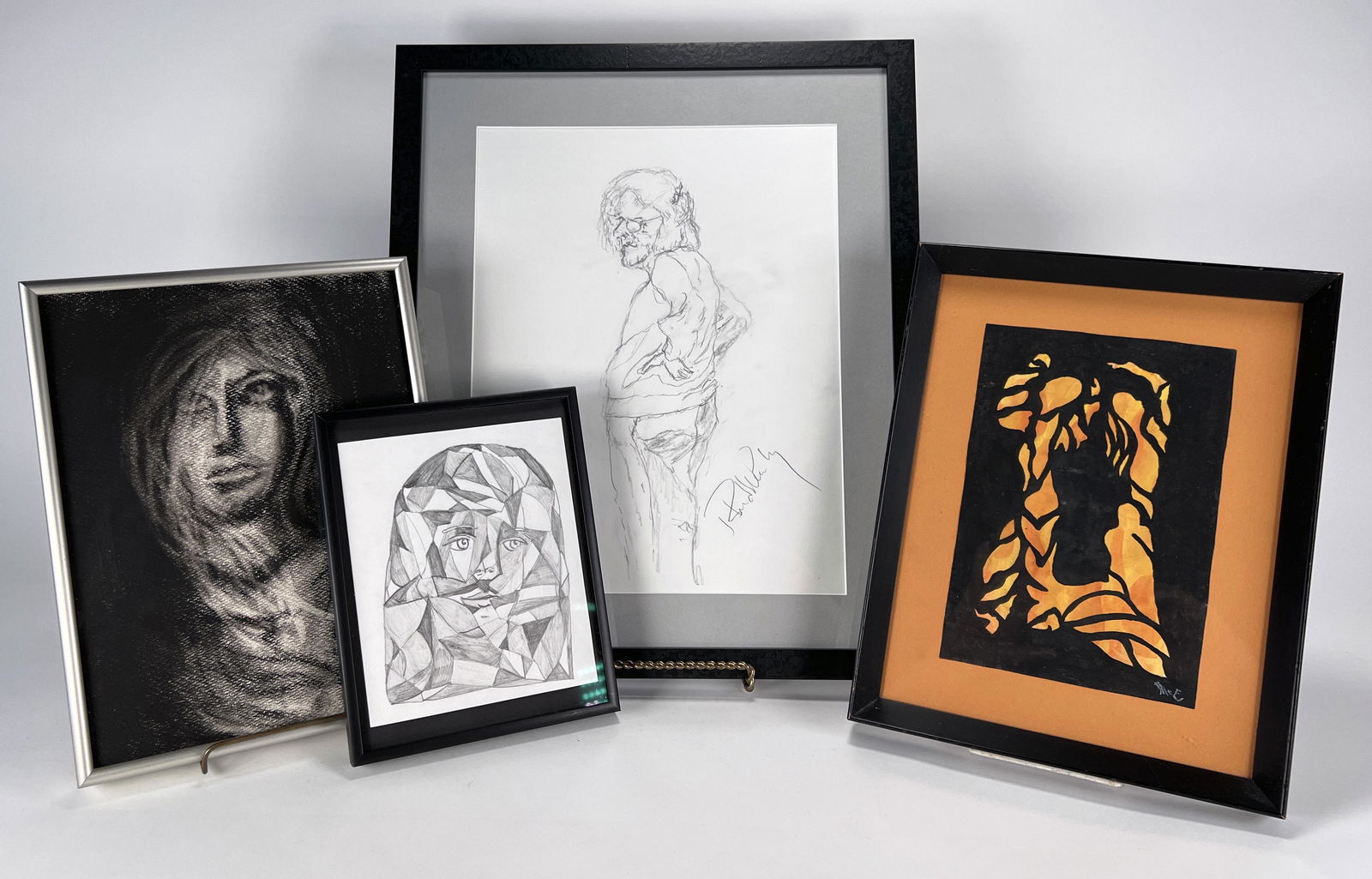 FRAMED DRAWINGS AND WATERCOLOR (1 of 6)