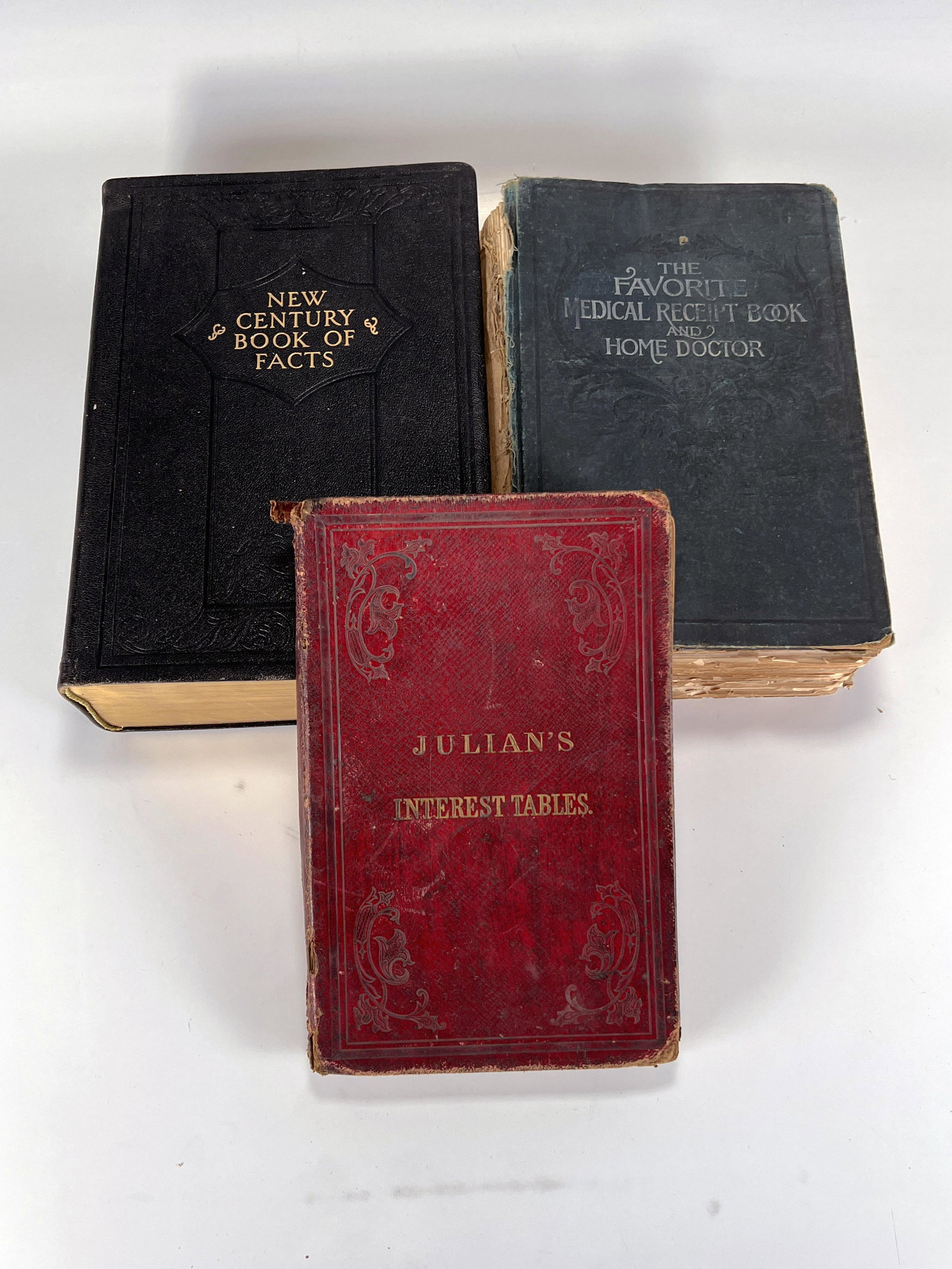 VINTAGE BOOKS OF FACTS AND MEDICINE: VINTAGE BOOKS OF FACTS AND MEDICINE Julian's Interest Tables: Containing an Accurate Calculation of Interest - by Eran Julian, published by M. C. Lilley 1859. The Favorite Medical Re