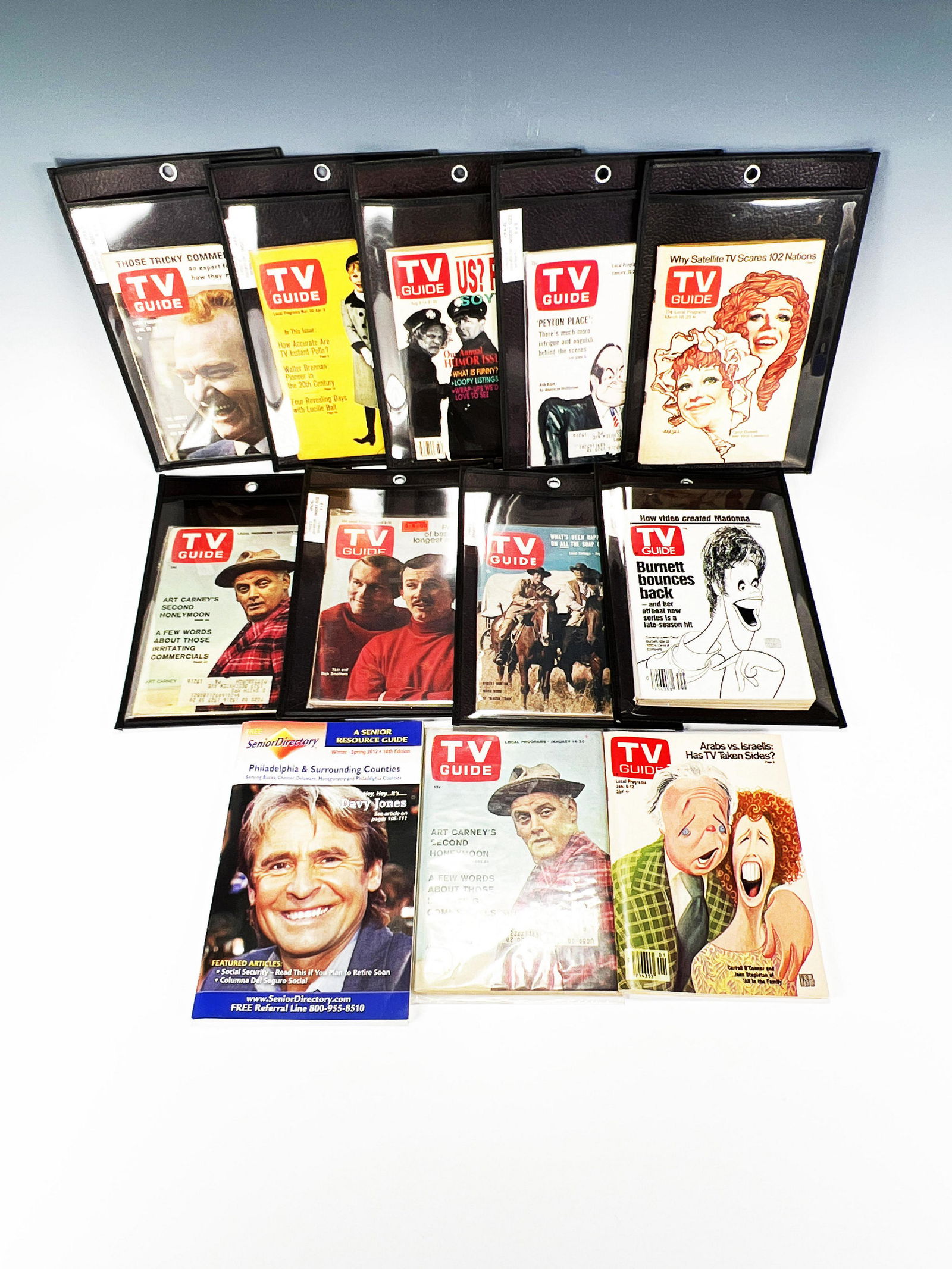 VINTAGE TV GUIDES: VINTAGE TV GUIDES TV Guides with famous faces on the covers. Old information but fun memories of television before streaming. 7" X 10 1/2"