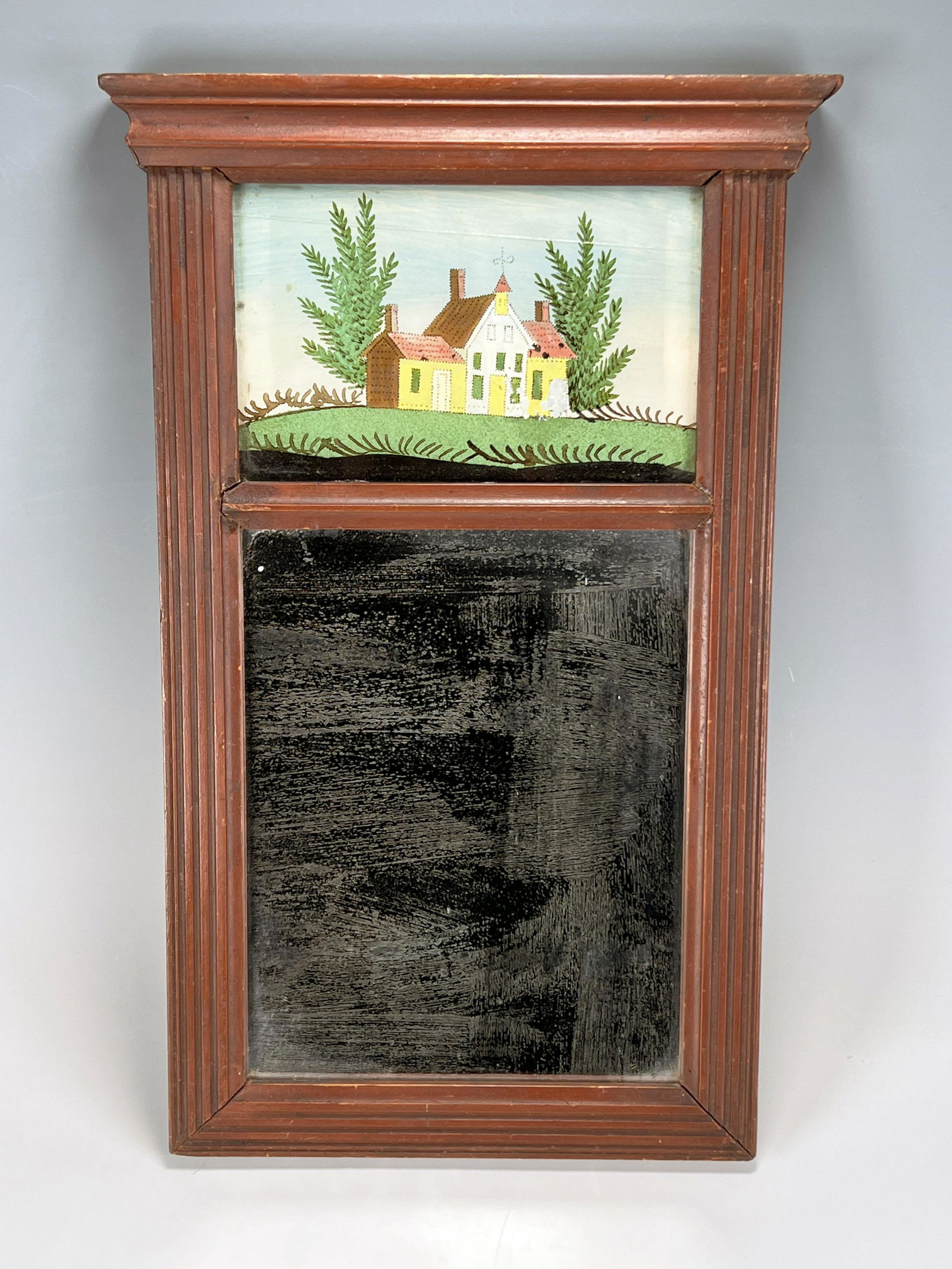 REVERSE PAINTED TRUMEAU MIRROR (1 of 4)