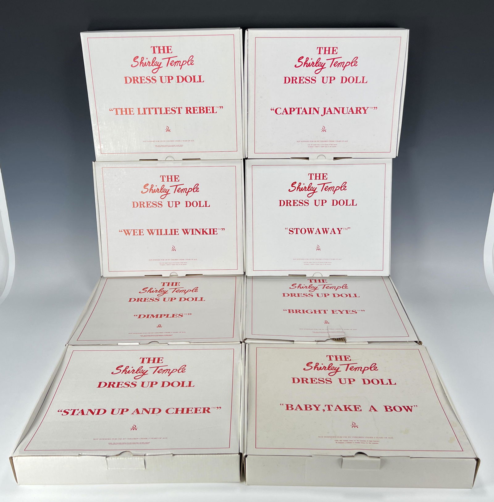 DANBURY MINT SHIRLEY TEMPLE DOLL OUTFITS: DANBURY MINT SHIRLEY TEMPLE DOLL OUTFITS Captain January empty. 13" x 10 1/4" Shipping: Shipping a