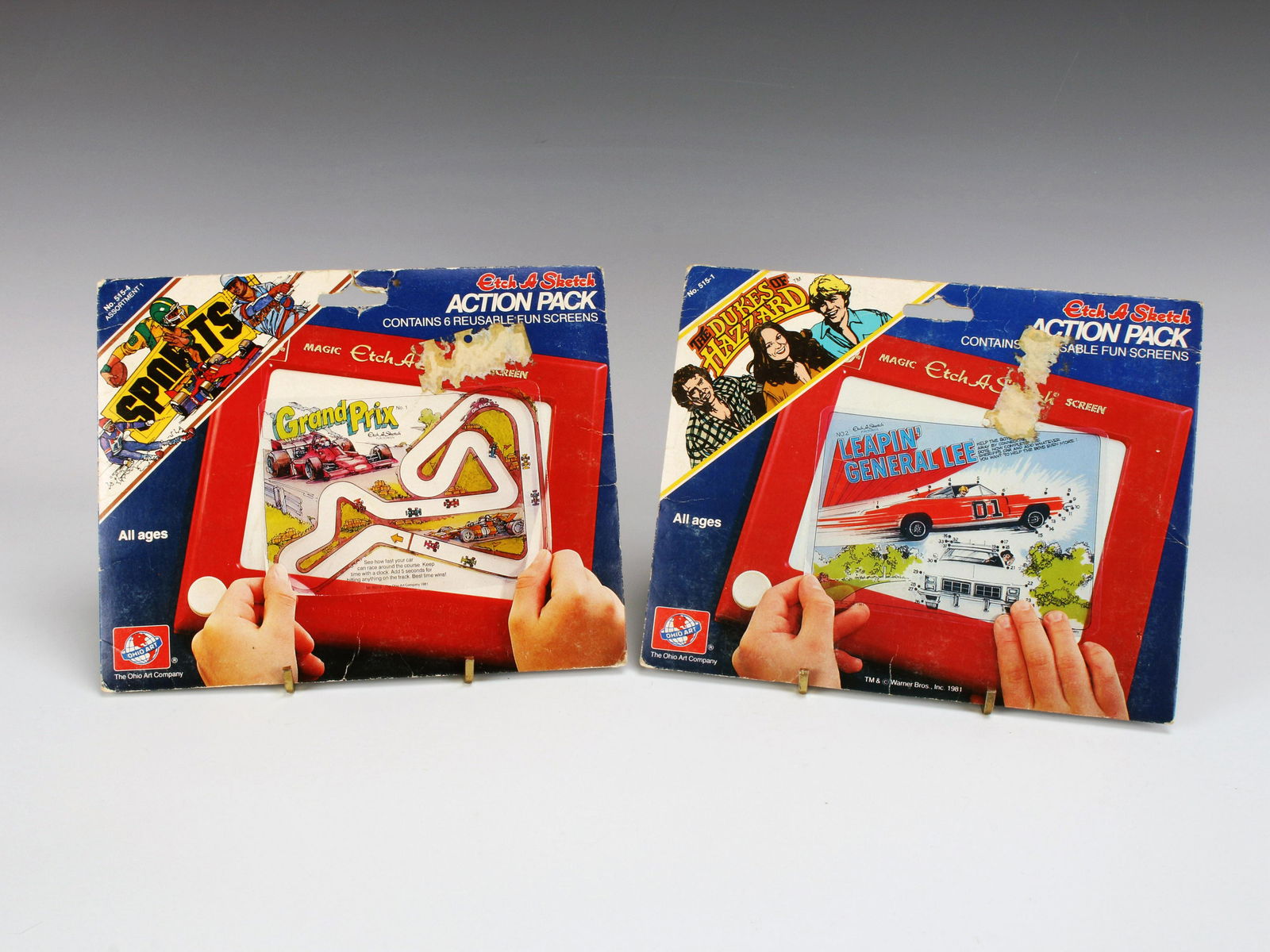 DUKES OF HAZZARD & SPORTS ETCH A SKETCH ACTION PACKS: DUKES OF HAZZARD & SPORTS ETCH A SKETCH ACTION PACKS Fun screens in the theme of Dukes of Hazzard and sports to use with your Etch A Sketch. 7 1/2"