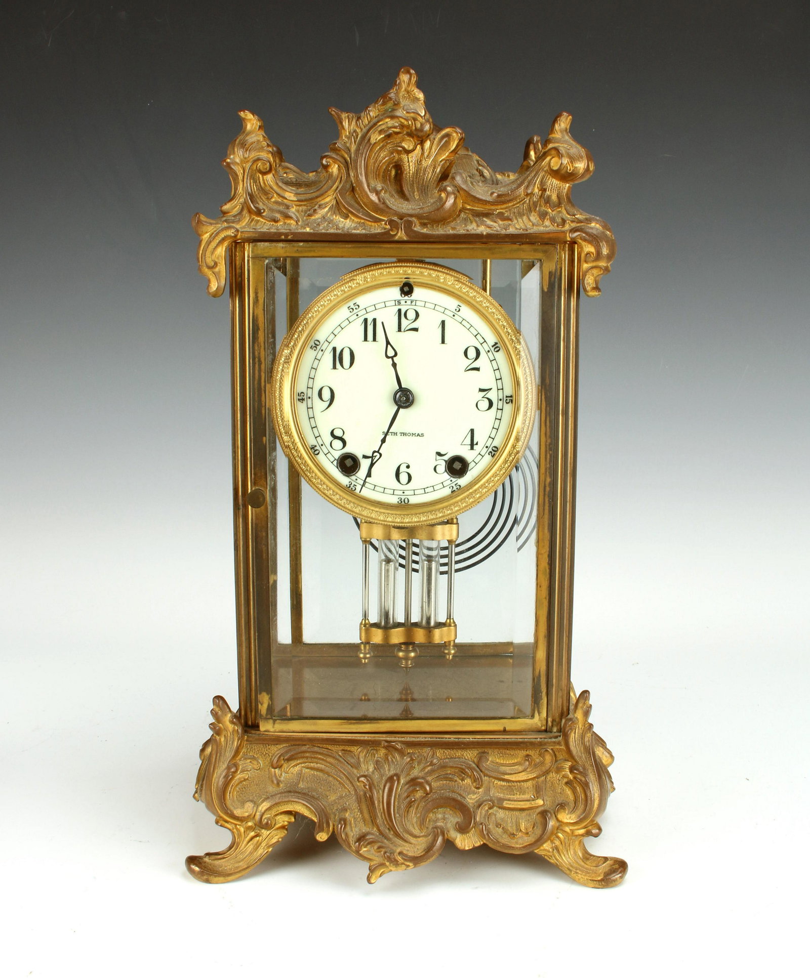 SETH THOMAS CRYSTAL REGULATOR CLOCK (1 of 6)