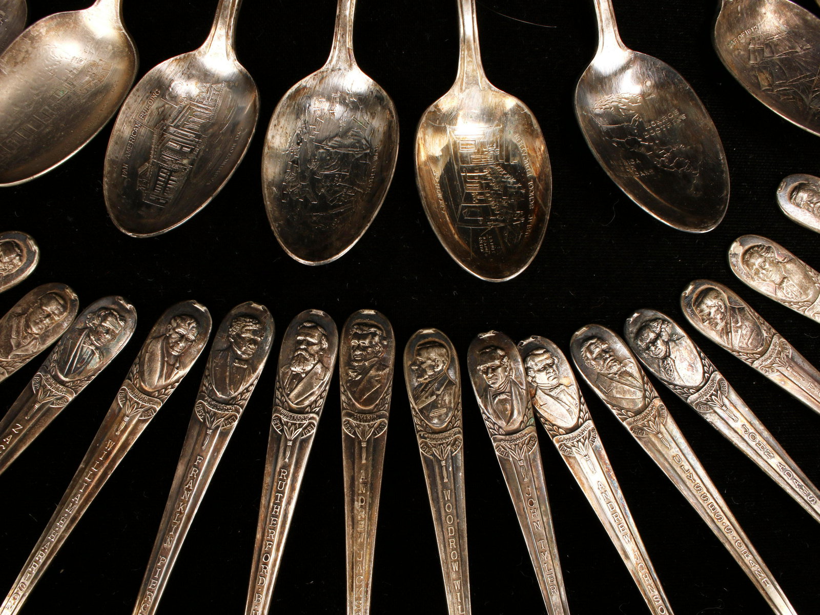 WM ROGERS PRESIDENTIAL SPOONS SET (1 of 6)