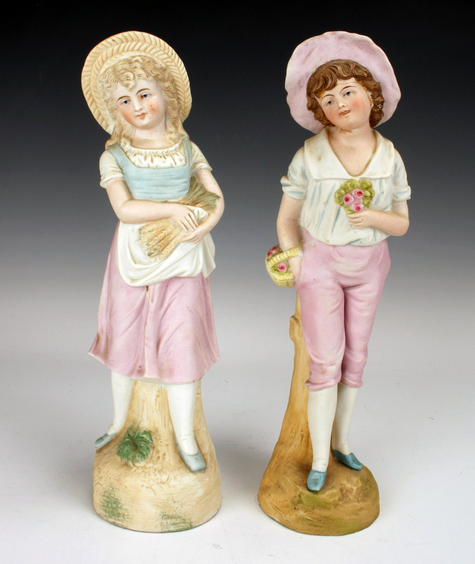 TWO BISQUE FIGURES (1 of 3)