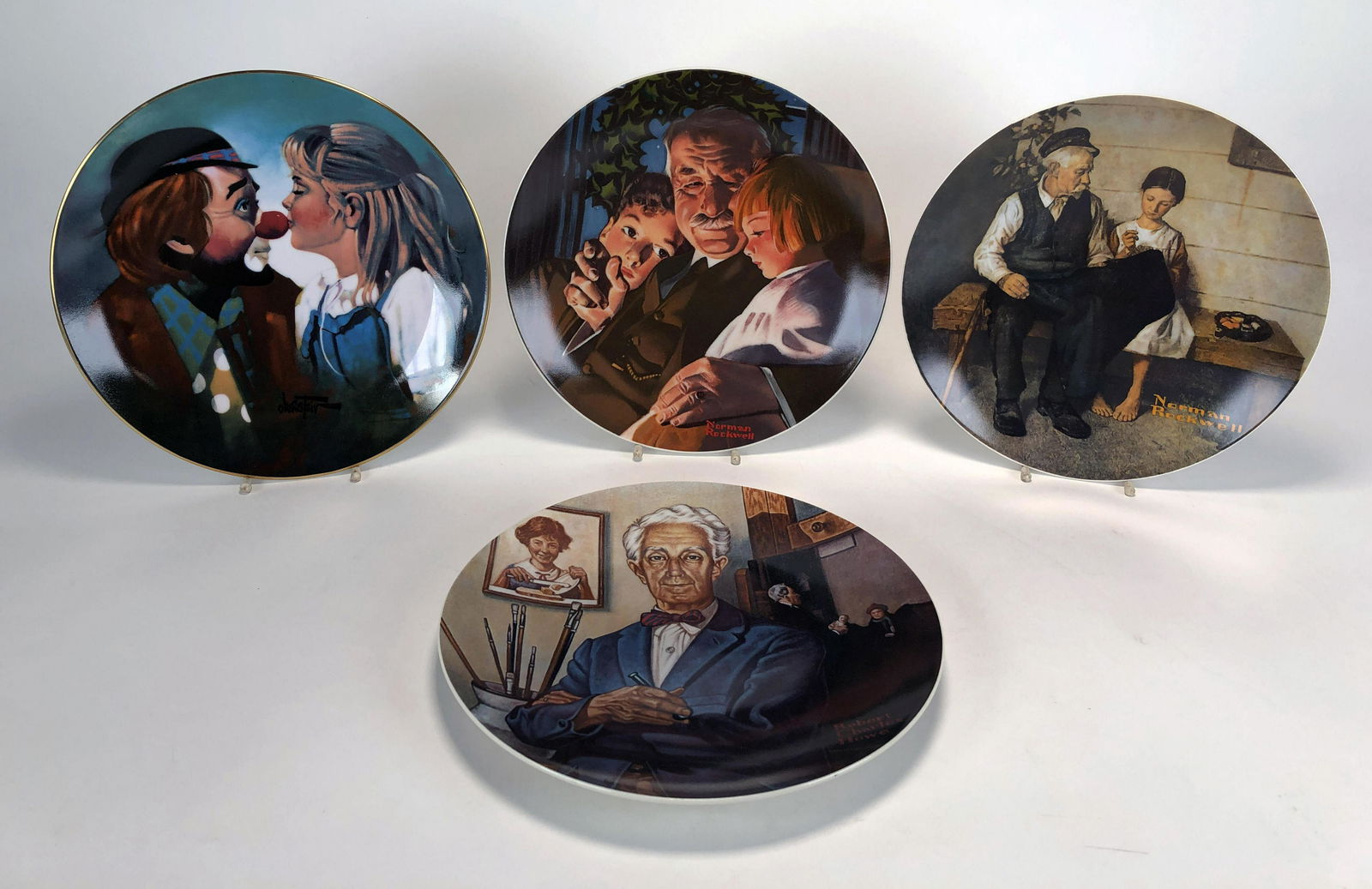FOUR COLLECTIBLE PLATES ROCKWELL HOWE (1 of 9)