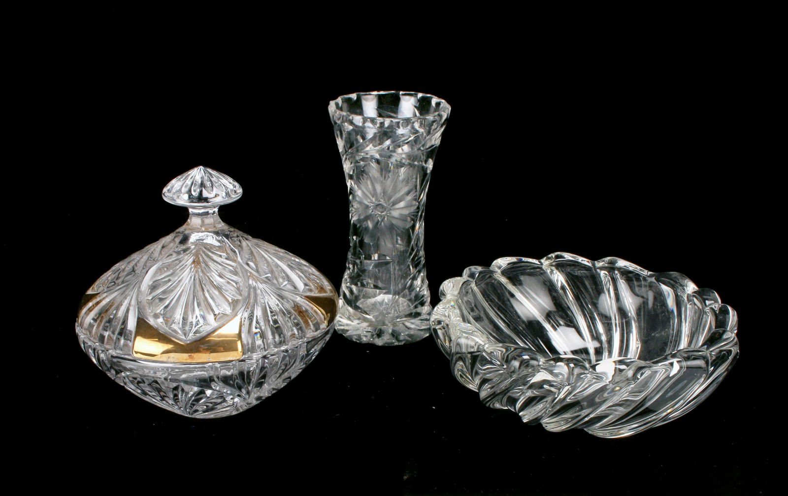 MIKASA CRYSTAL BOWL, CANDY DISH, VASE (1 of 3)