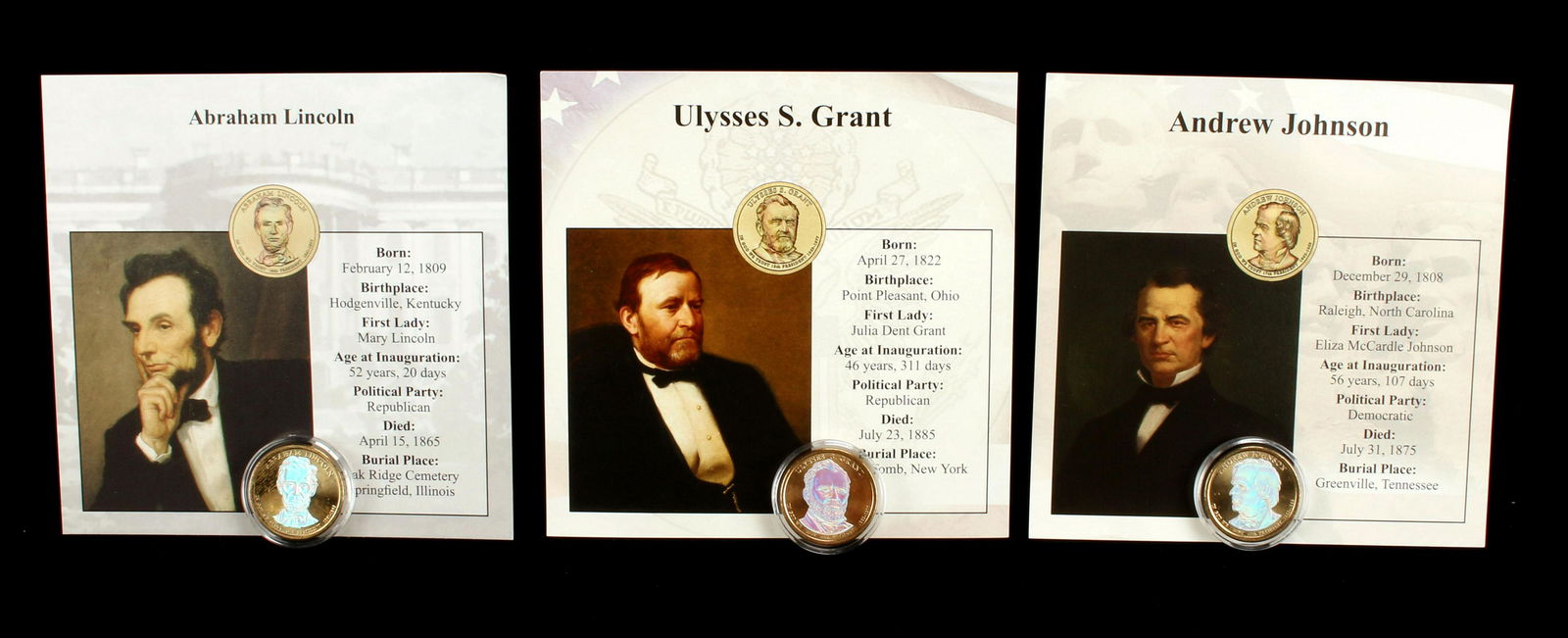 THREE PRESIDENTIAL COLLECTIBLE COINS (1 of 3)