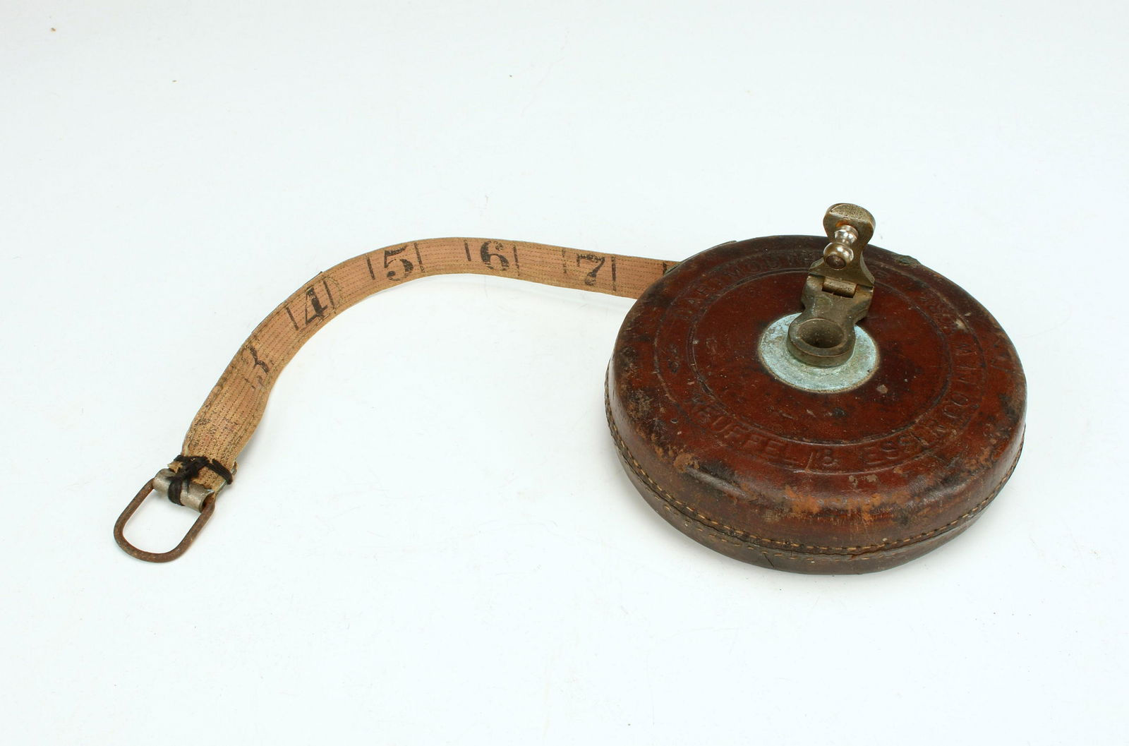 ANTIQUE WINDING KEUFFEL & ESSERCO TAPE MEASURE (1 of 5)