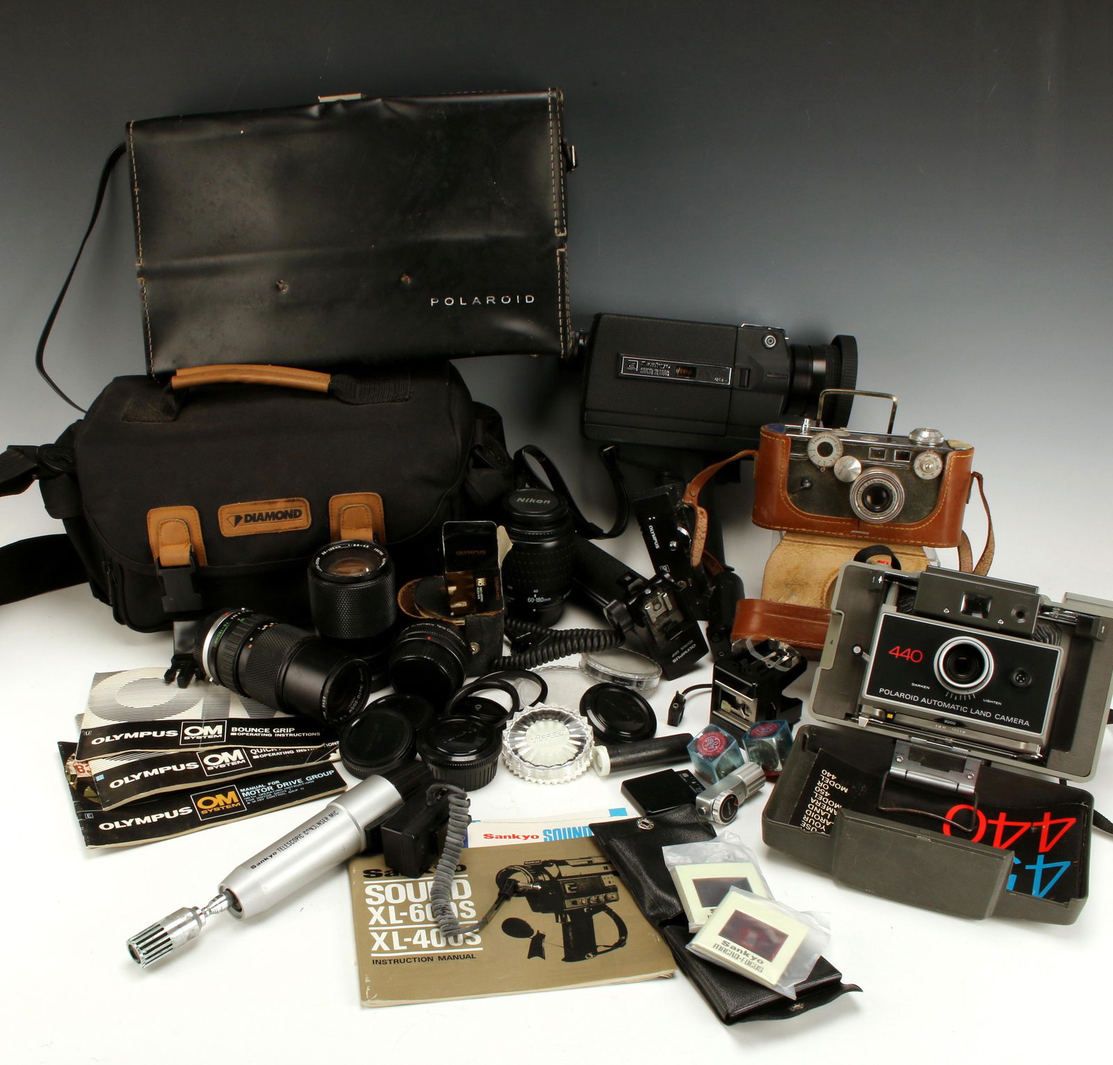 LOT OF CAMERAS, LENSES, POLAROID, MOVIE CAMERA (1 of 11)